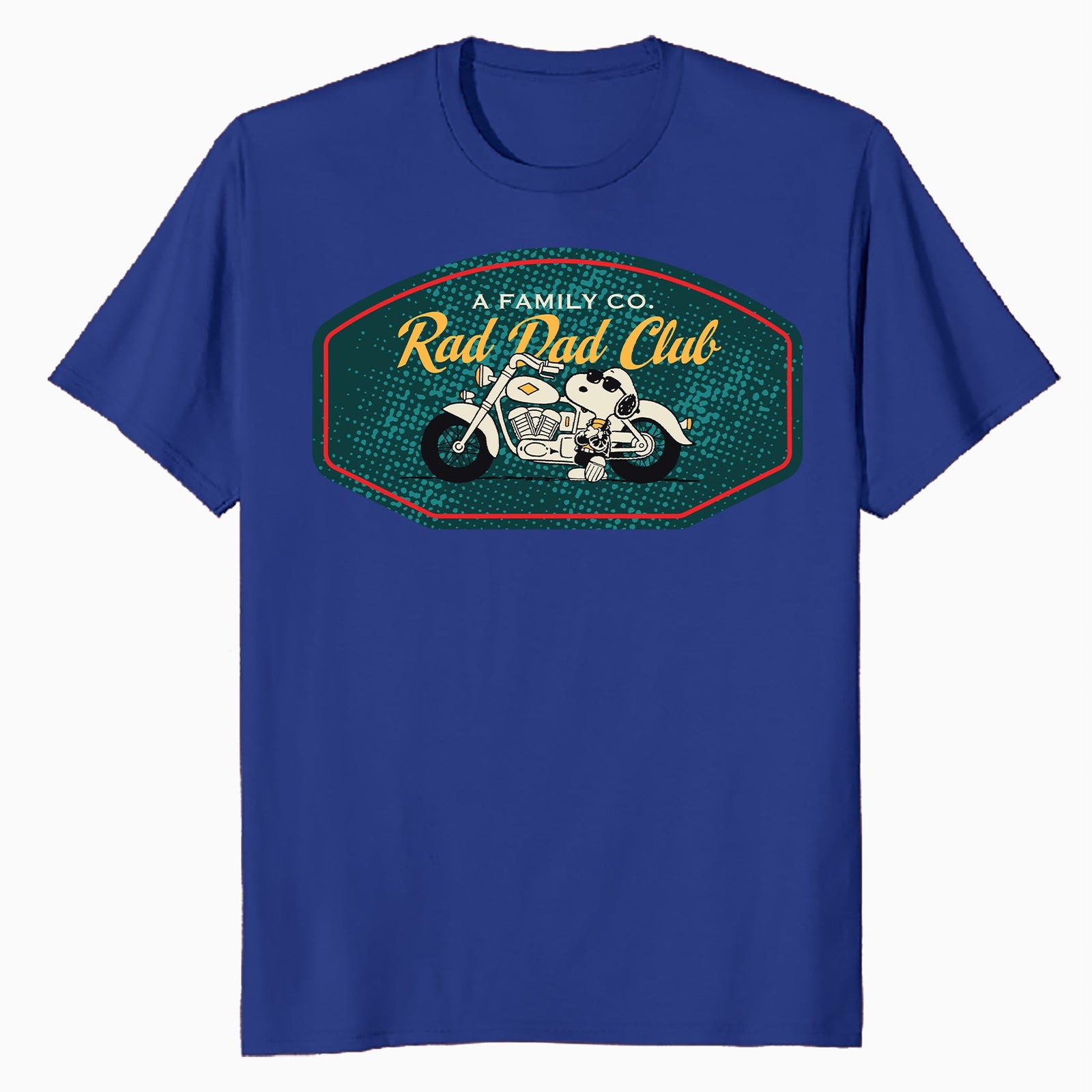Peanuts Snoopy Fathers Day Greatest Best Cool Dad Biker Club Retro Official Men's T-Shirt