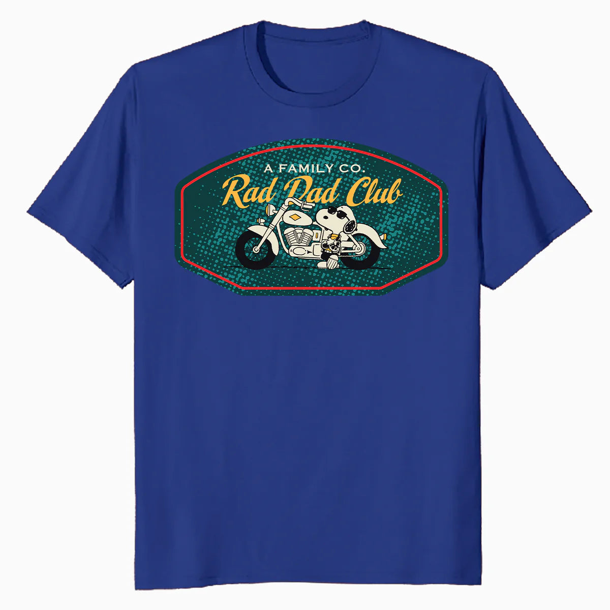 Peanuts Snoopy Fathers Day Greatest Best Cool Dad Biker Club Retro Official Men's T-Shirt