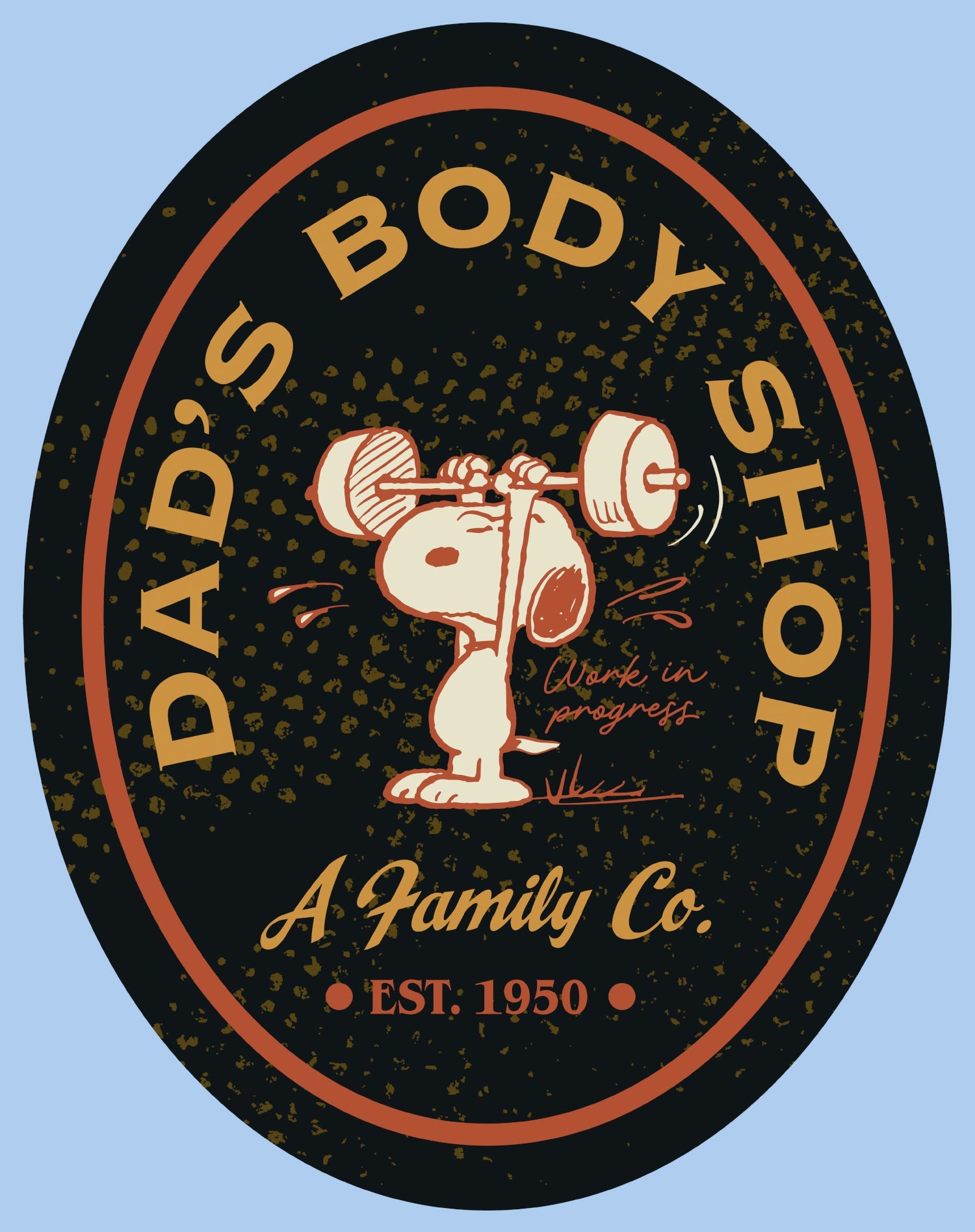 Peanuts Snoopy Fathers Day Workout Best Dad Body Fitness Shop Retro Official Men's T-Shirt