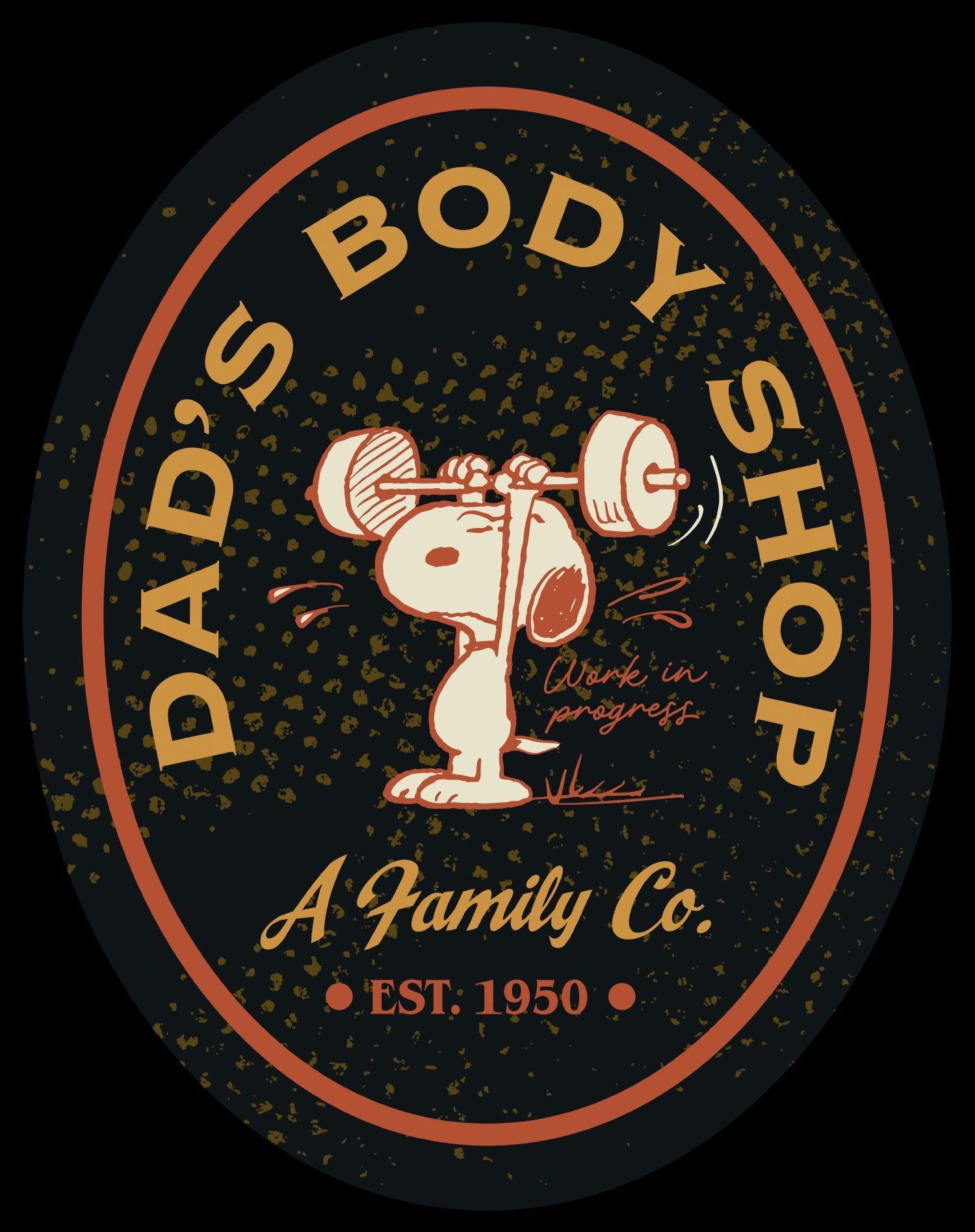 Peanuts Snoopy Fathers Day Workout Best Dad Body Fitness Shop Retro Official Men's T-Shirt