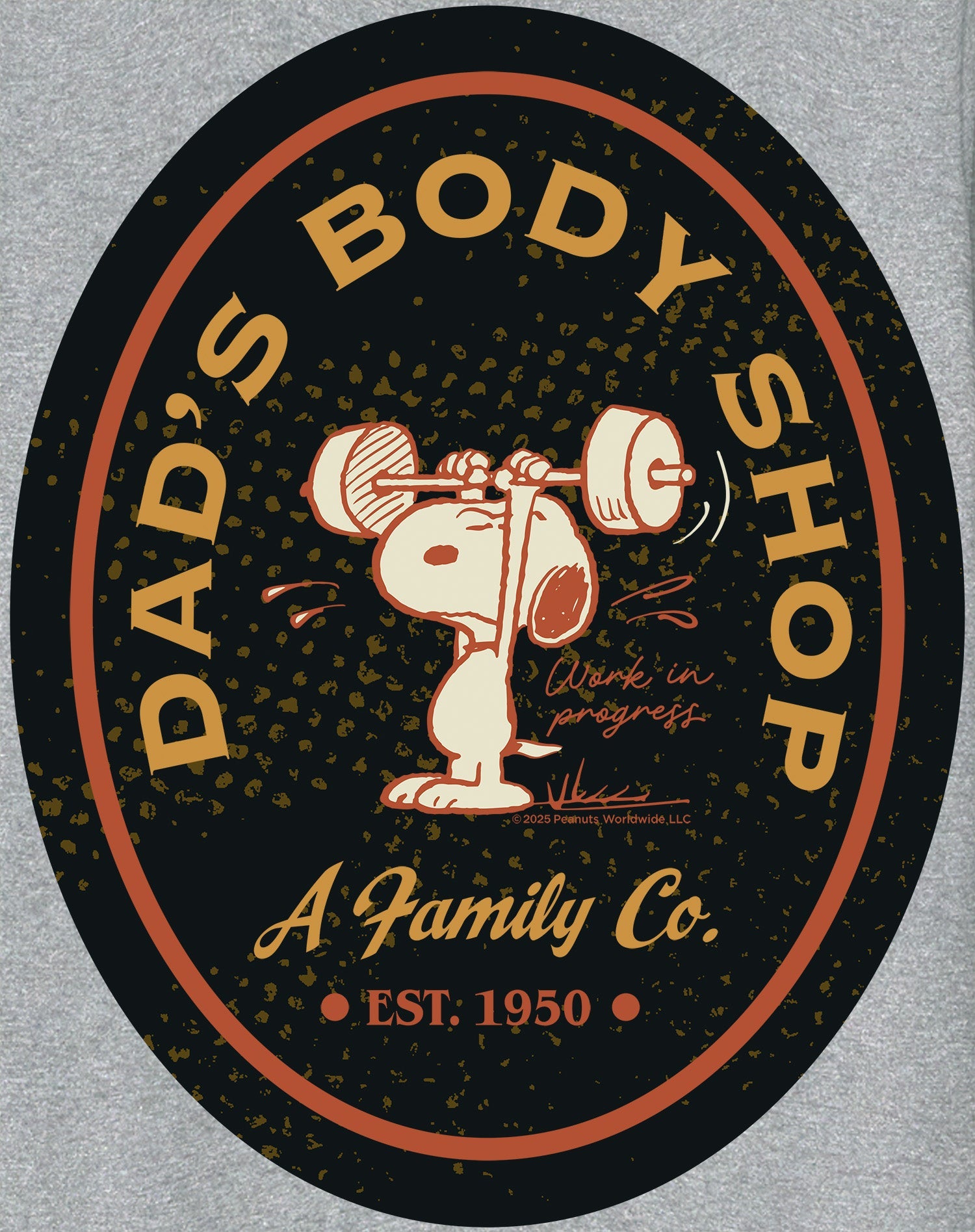Peanuts Snoopy Fathers Day Workout Best Dad Body Fitness Shop Retro Official Men's T-Shirt