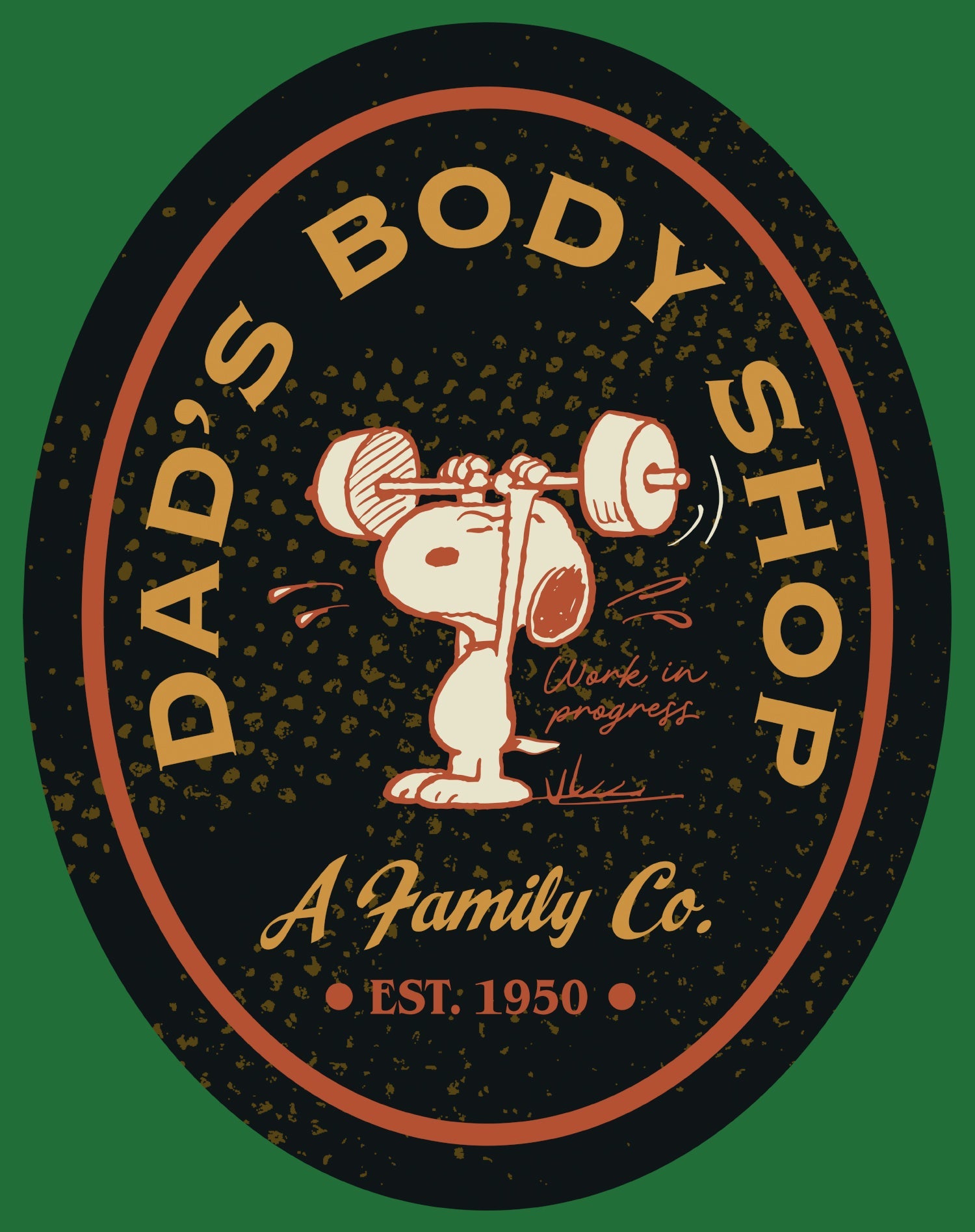 Peanuts Snoopy Fathers Day Workout Best Dad Body Fitness Shop Retro Official Men's T-Shirt