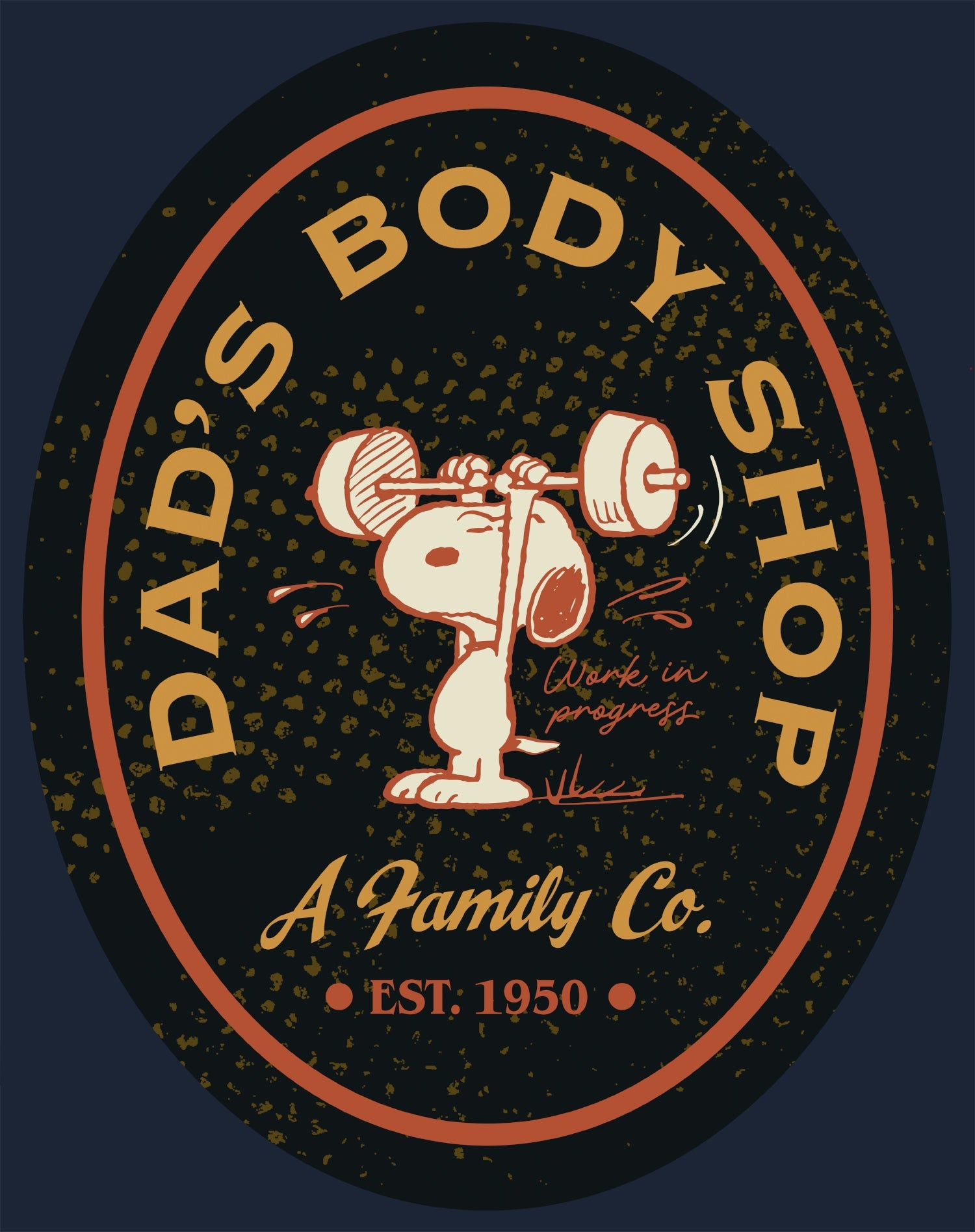 Peanuts Snoopy Fathers Day Workout Best Dad Body Fitness Shop Retro Official Men's T-Shirt