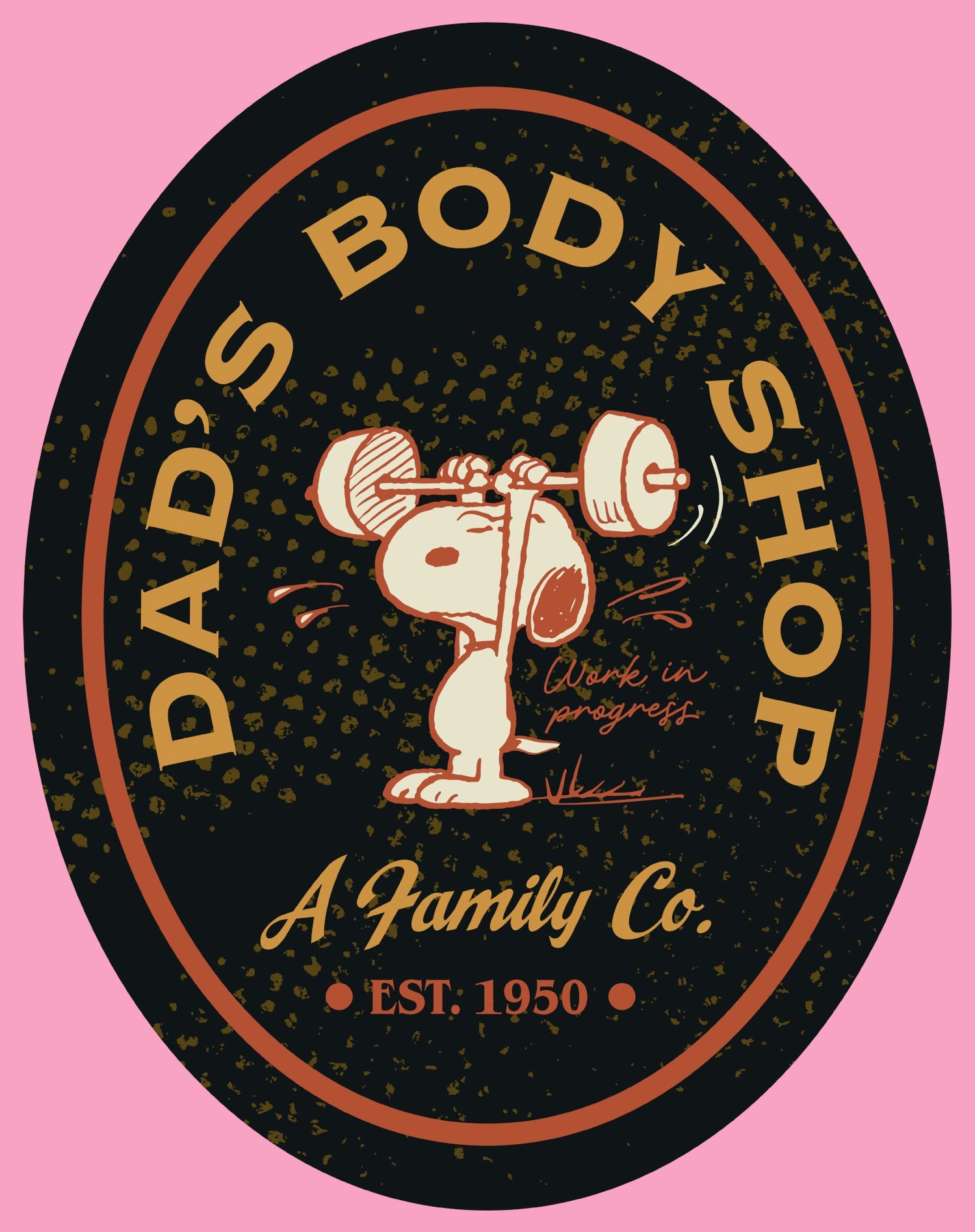Peanuts Snoopy Fathers Day Workout Best Dad Body Fitness Shop Retro Official Men's T-Shirt