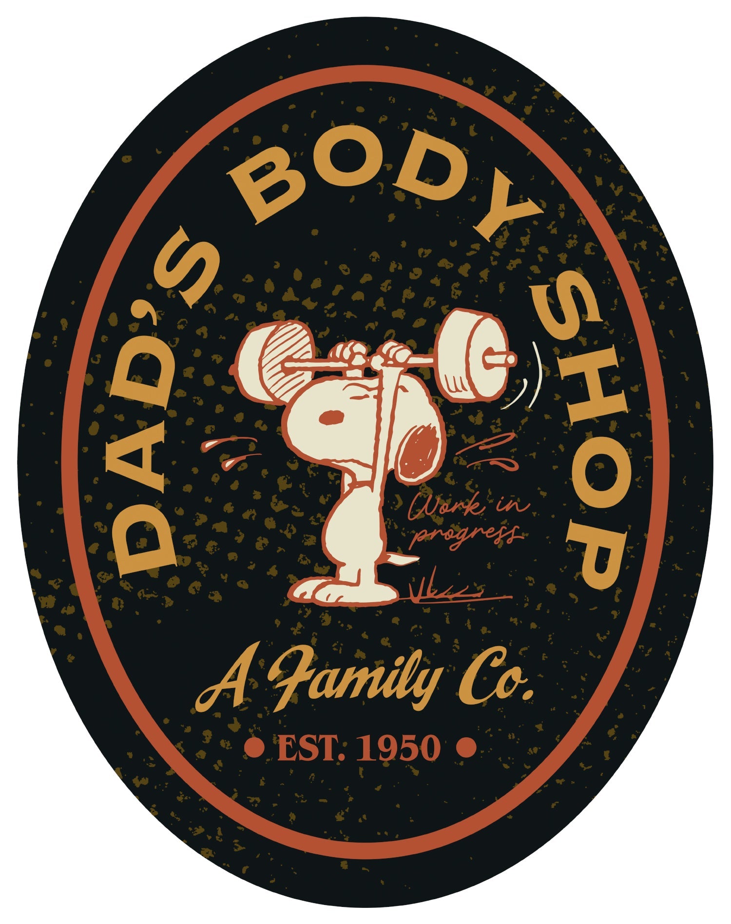 Peanuts Snoopy Fathers Day Workout Best Dad Body Fitness Shop Retro Official Men's T-Shirt