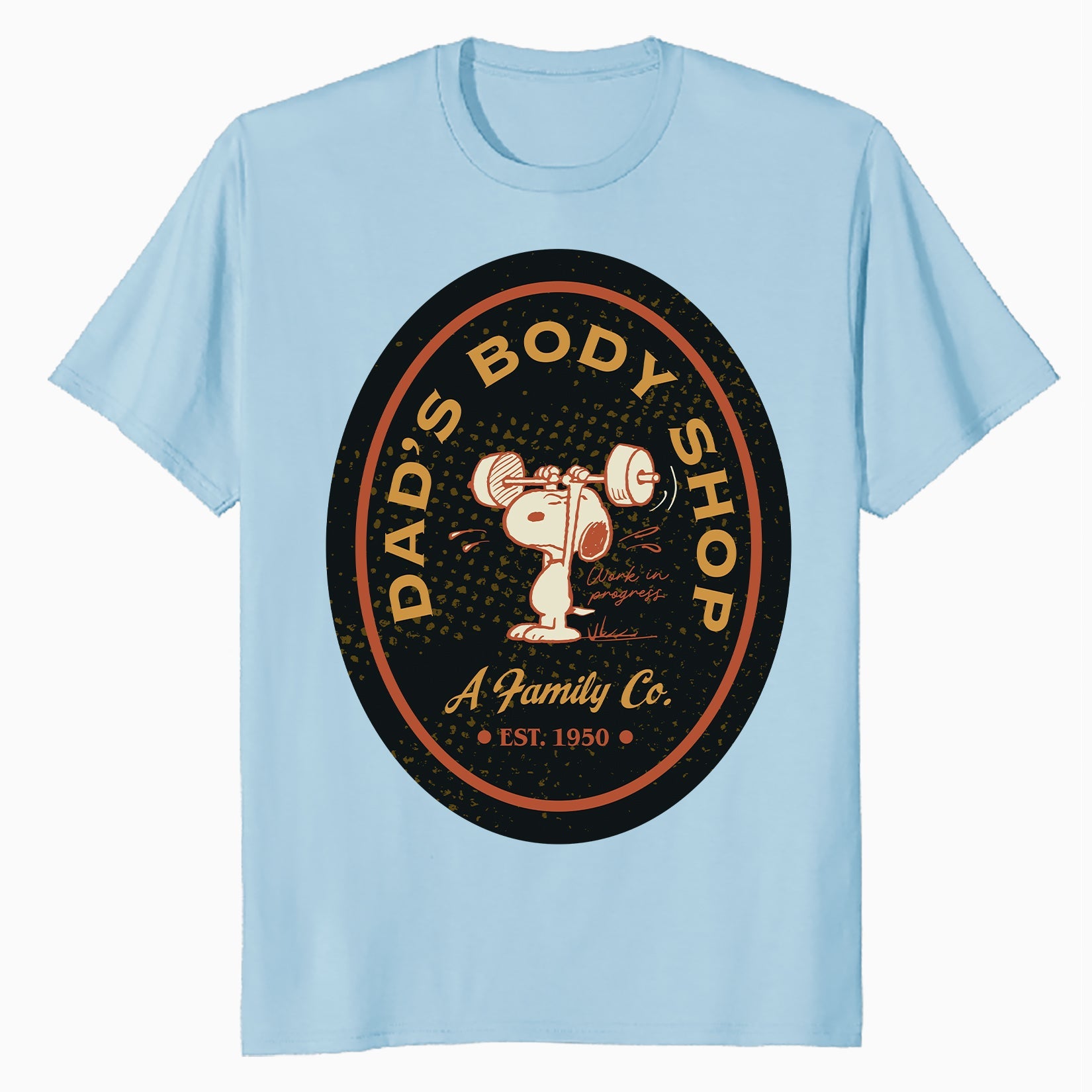 Peanuts Snoopy Fathers Day Workout Best Dad Body Fitness Shop Retro Official Men's T-Shirt
