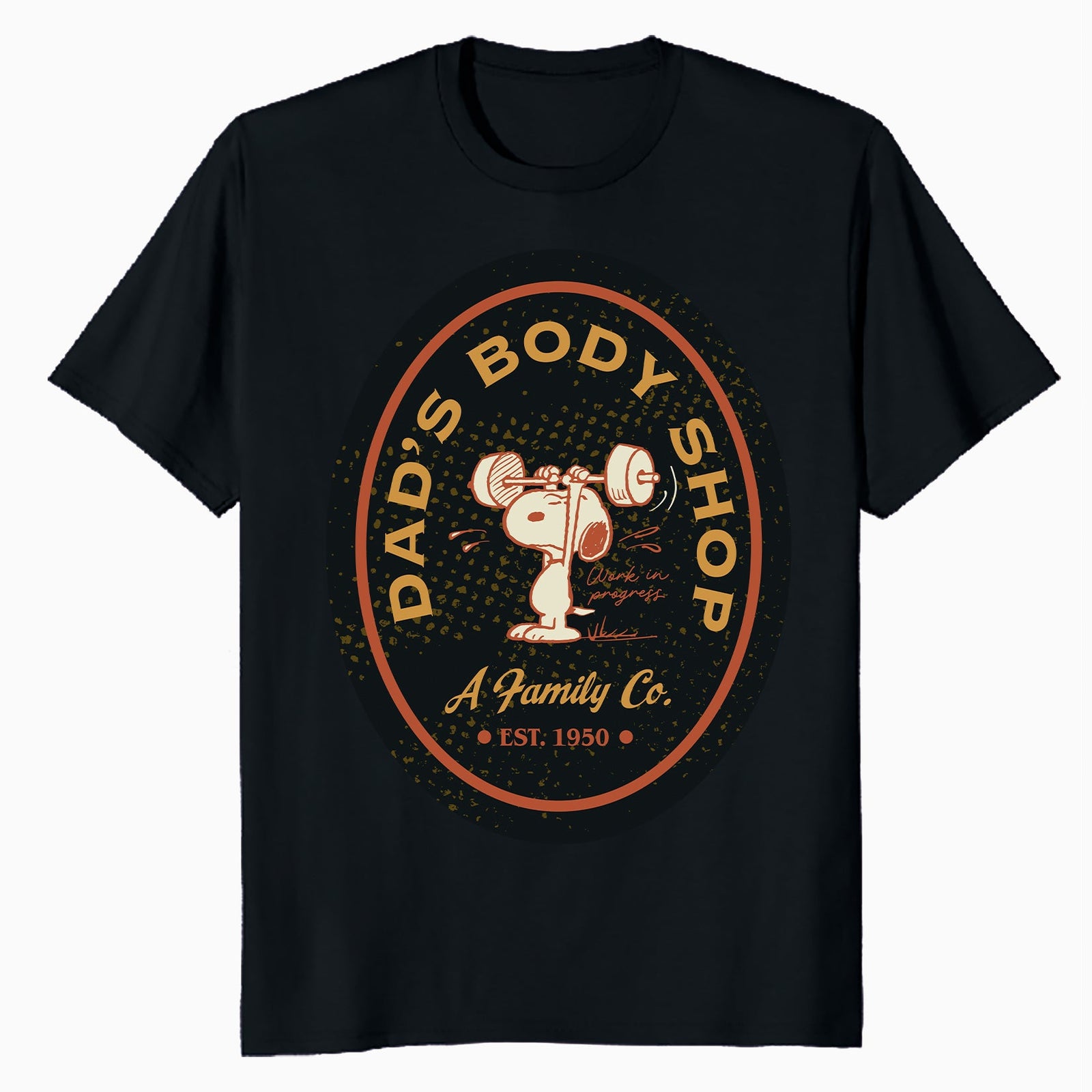 Peanuts Snoopy Fathers Day Workout Best Dad Body Fitness Shop Retro Official Men's T-Shirt
