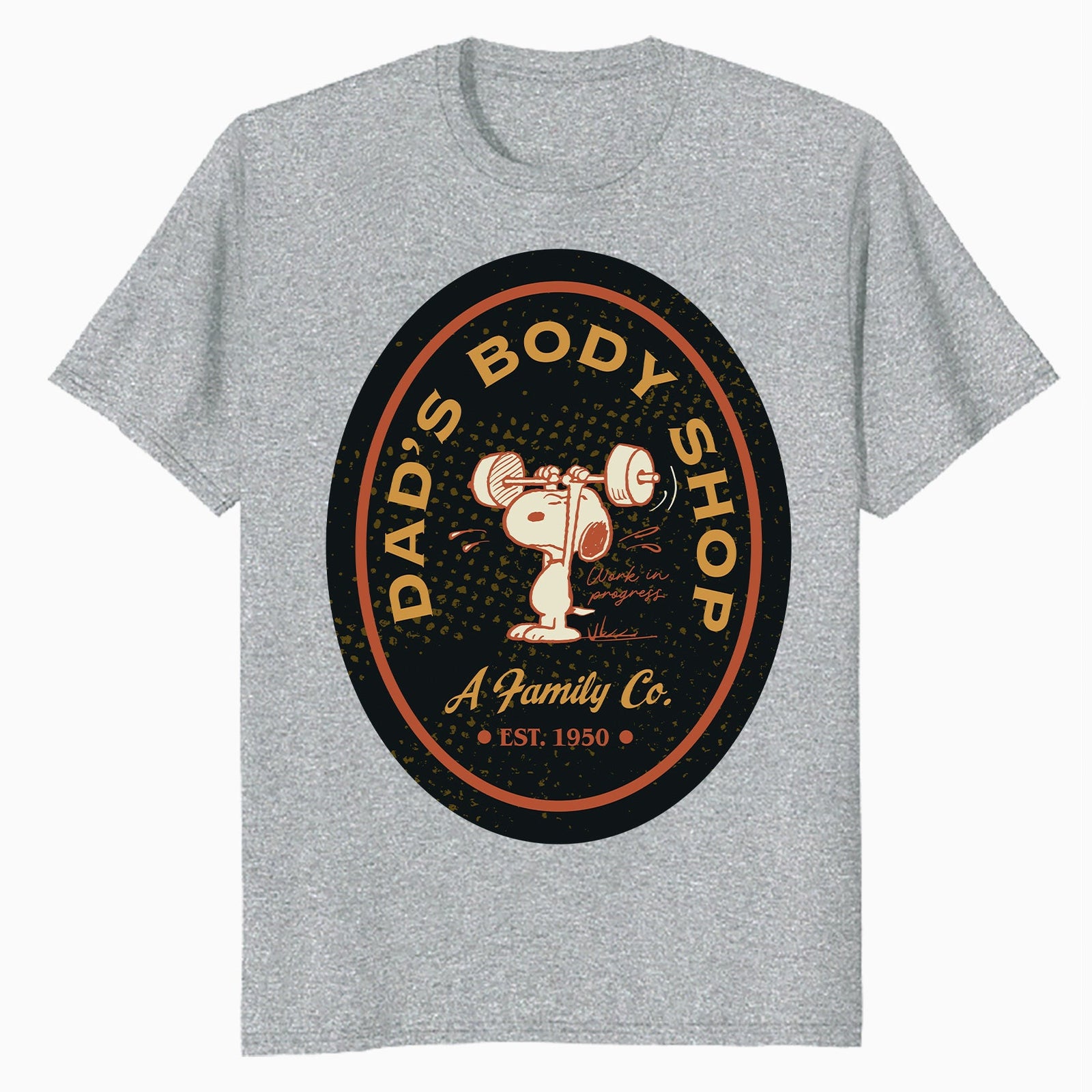 Peanuts Snoopy Fathers Day Workout Best Dad Body Fitness Shop Retro Official Men's T-Shirt
