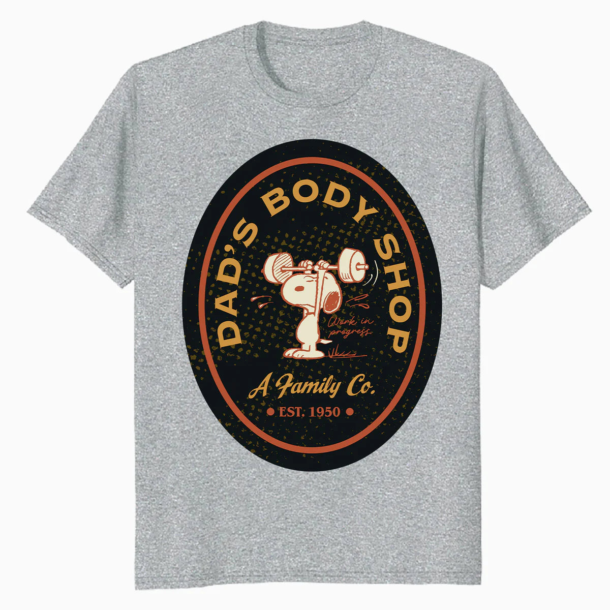 Peanuts Snoopy Fathers Day Workout Best Dad Body Fitness Shop Retro Official Men's T-Shirt