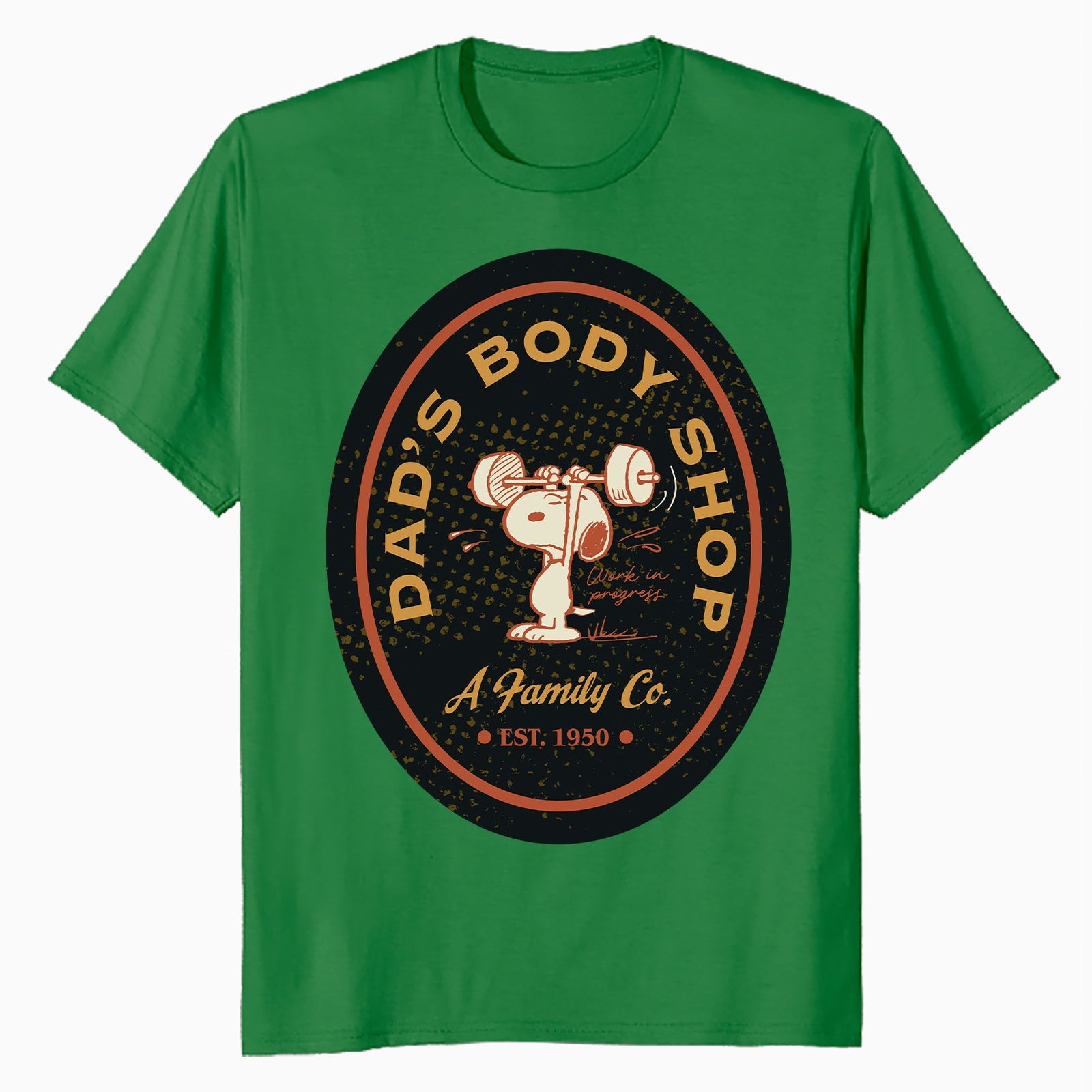 Peanuts Snoopy Fathers Day Workout Best Dad Body Fitness Shop Retro Official Men's T-Shirt