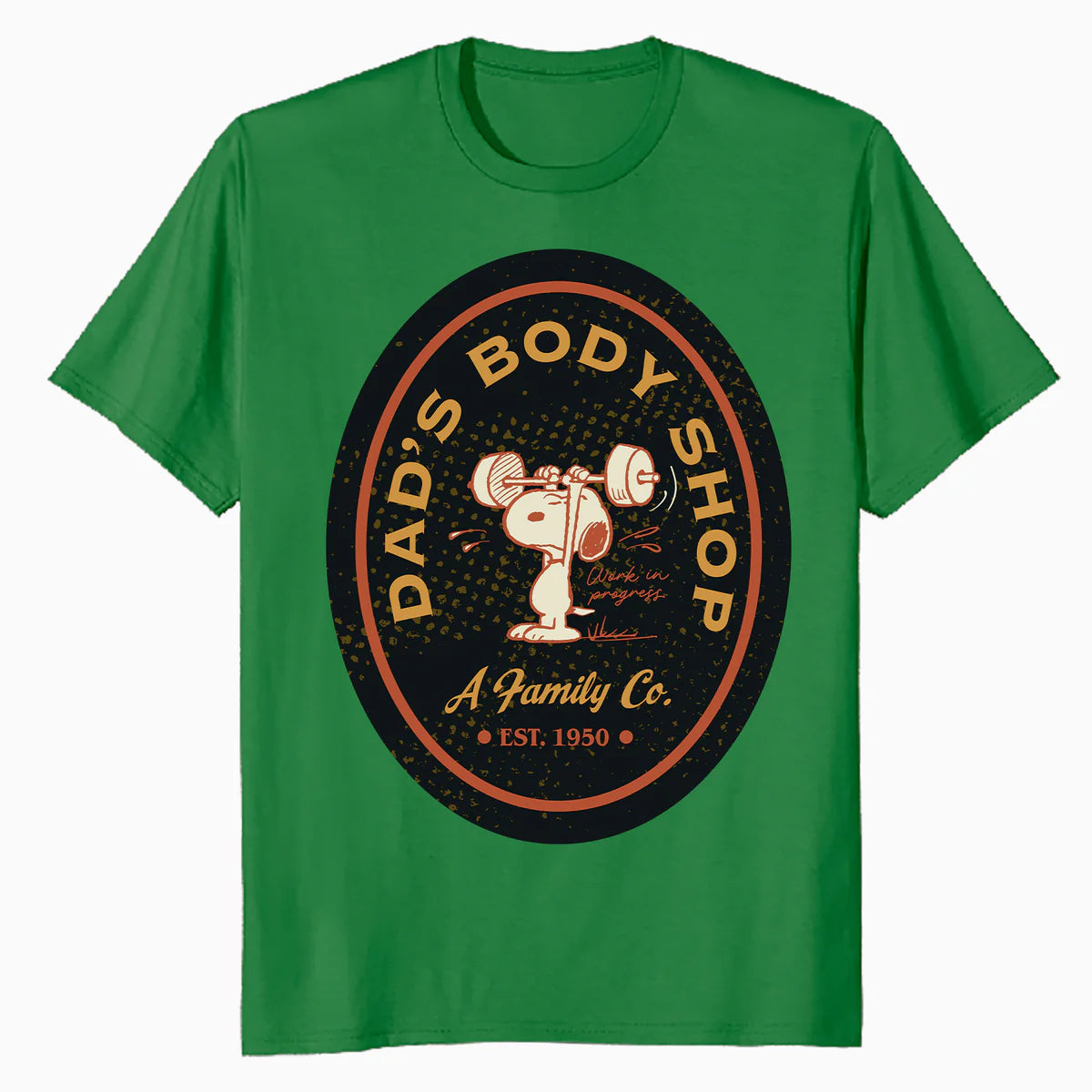 Peanuts Snoopy Fathers Day Workout Best Dad Body Fitness Shop Retro Official Men's T-Shirt