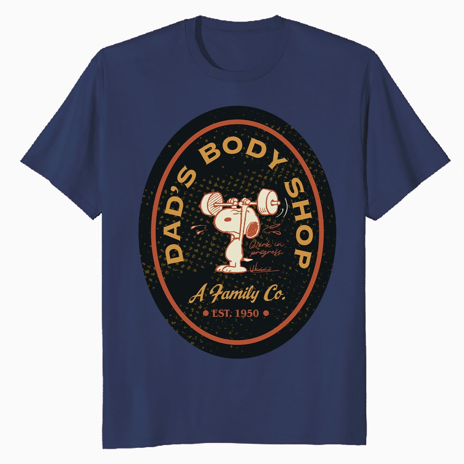 Peanuts Snoopy Fathers Day Workout Best Dad Body Fitness Shop Retro Official Men's T-Shirt