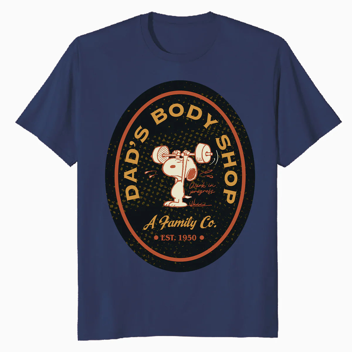 Peanuts Snoopy Fathers Day Workout Best Dad Body Fitness Shop Retro Official Men's T-Shirt
