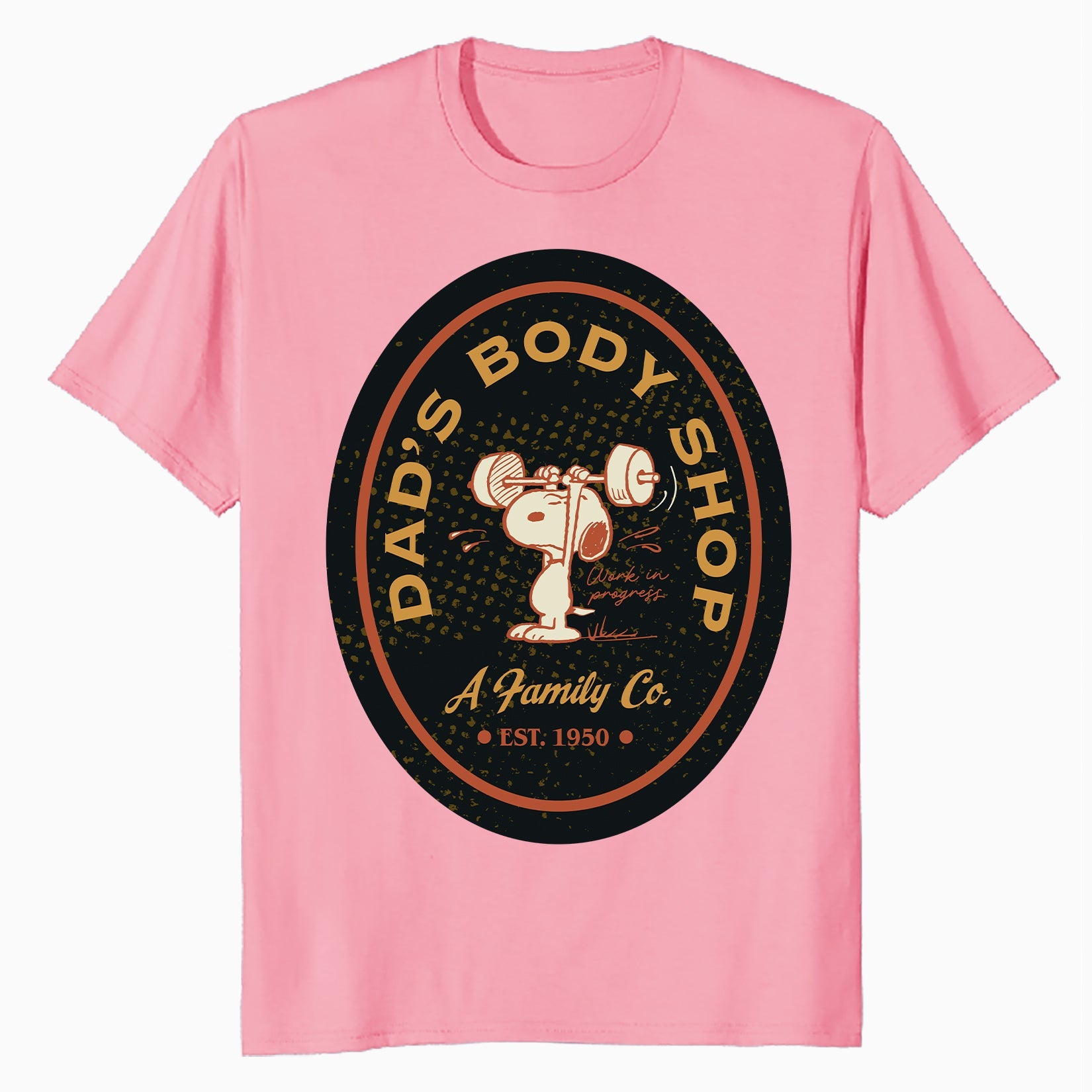 Peanuts Snoopy Fathers Day Workout Best Dad Body Fitness Shop Retro Official Men's T-Shirt
