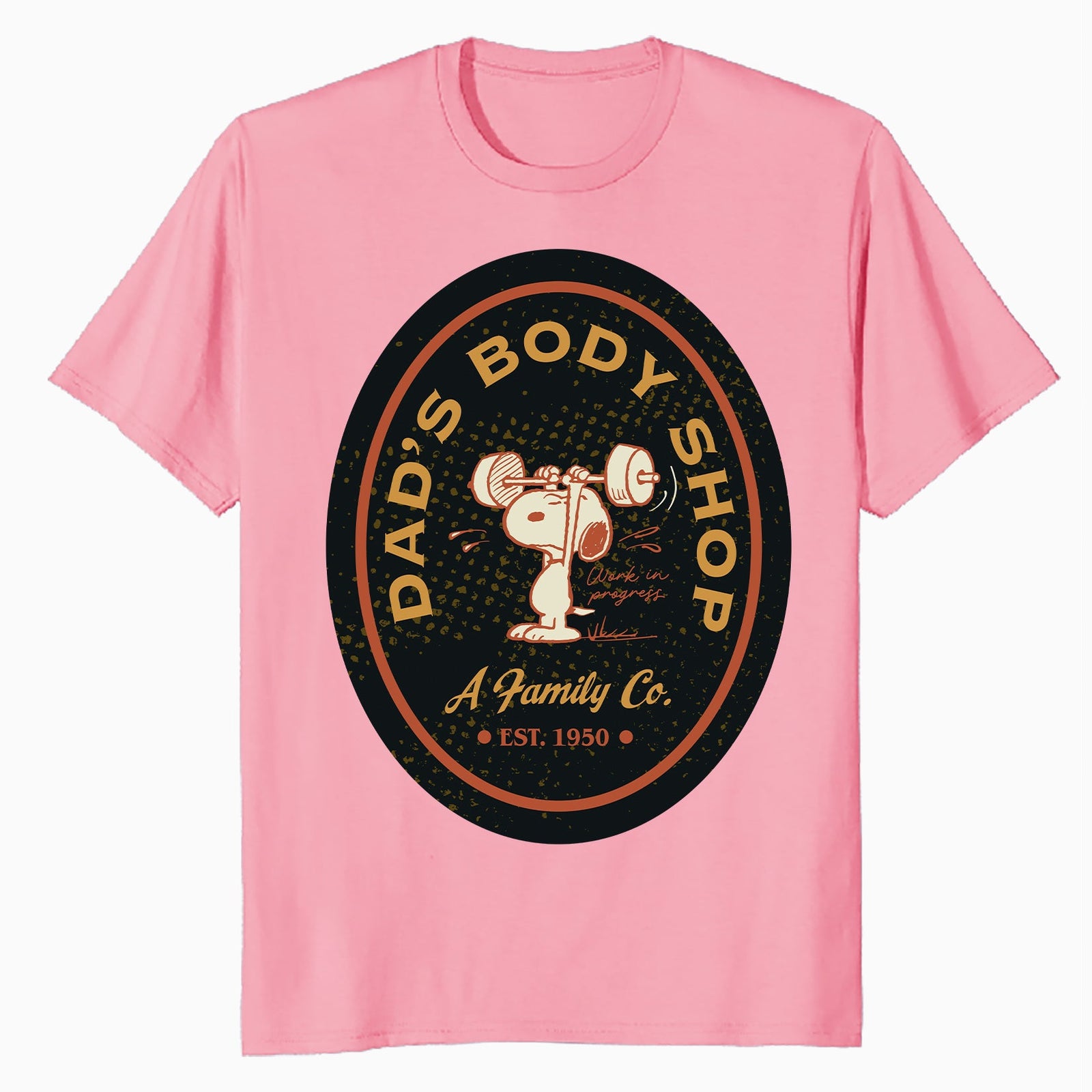 Peanuts Snoopy Fathers Day Workout Best Dad Body Fitness Shop Retro Official Men's T-Shirt