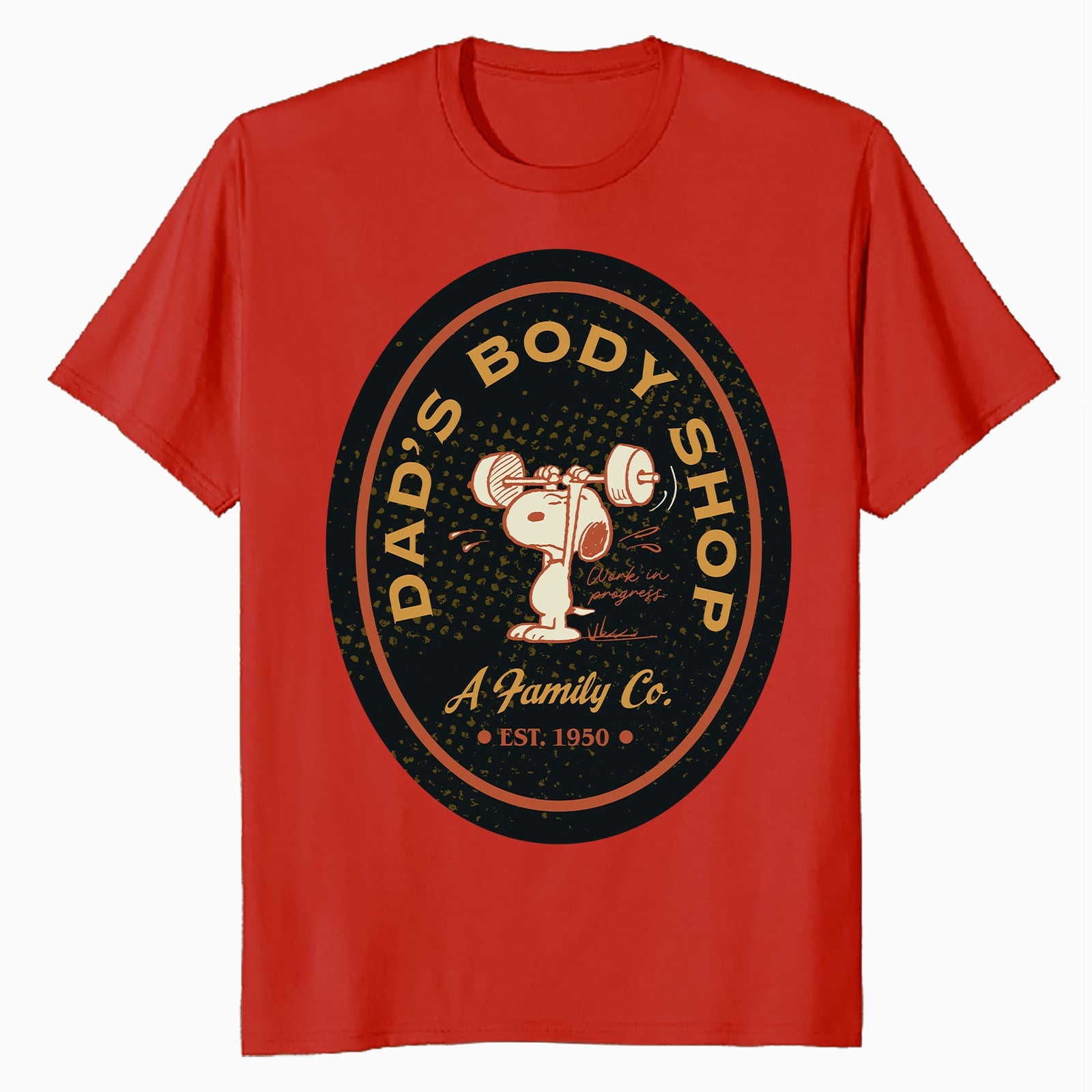 Peanuts Snoopy Fathers Day Workout Best Dad Body Fitness Shop Retro Official Men's T-Shirt