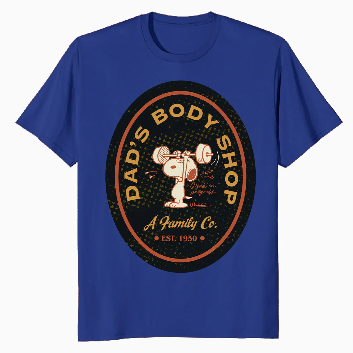 Peanuts Snoopy Fathers Day Workout Best Dad Body Fitness Shop Retro Official Men's T-Shirt