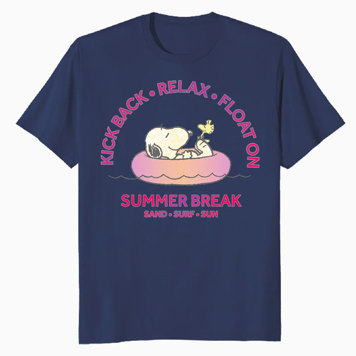Peanuts Snoopy Woodstock Summer Break Beachy Retro Vibes Official Men's T-Shirt