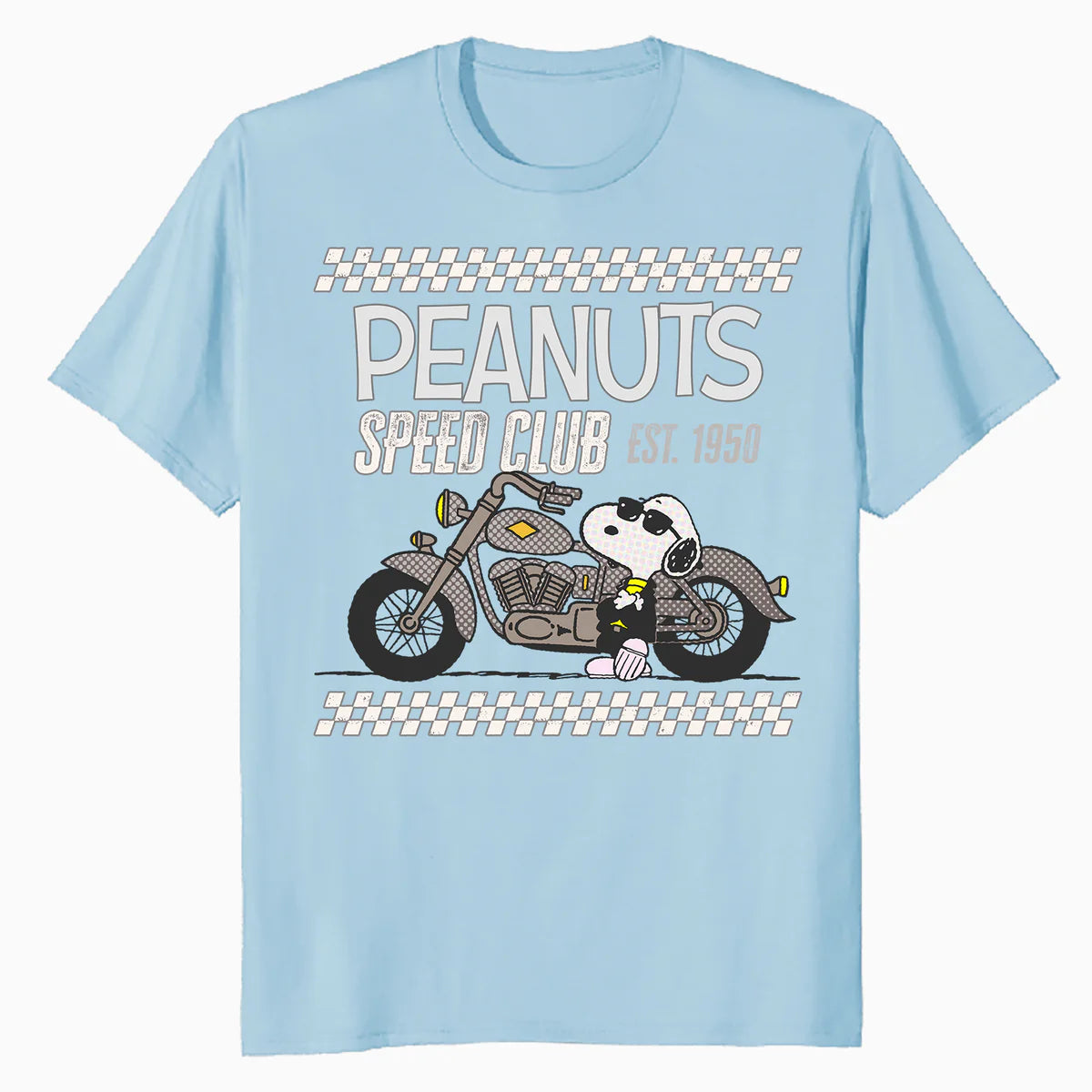 Peanuts Speed Bumps Snoopy Biker Club Racing Shades Retro Official Men's T-Shirt