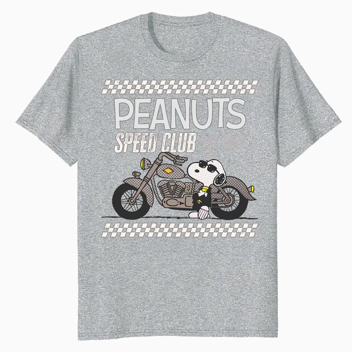 Peanuts Speed Bumps Snoopy Biker Club Racing Shades Retro Official Men's T-Shirt