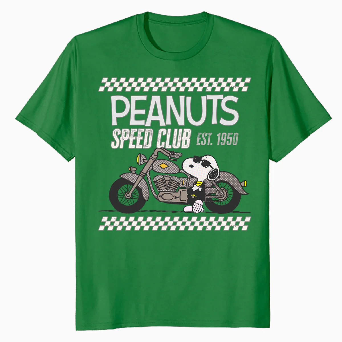 Peanuts Speed Bumps Snoopy Biker Club Racing Shades Retro Official Men's T-Shirt
