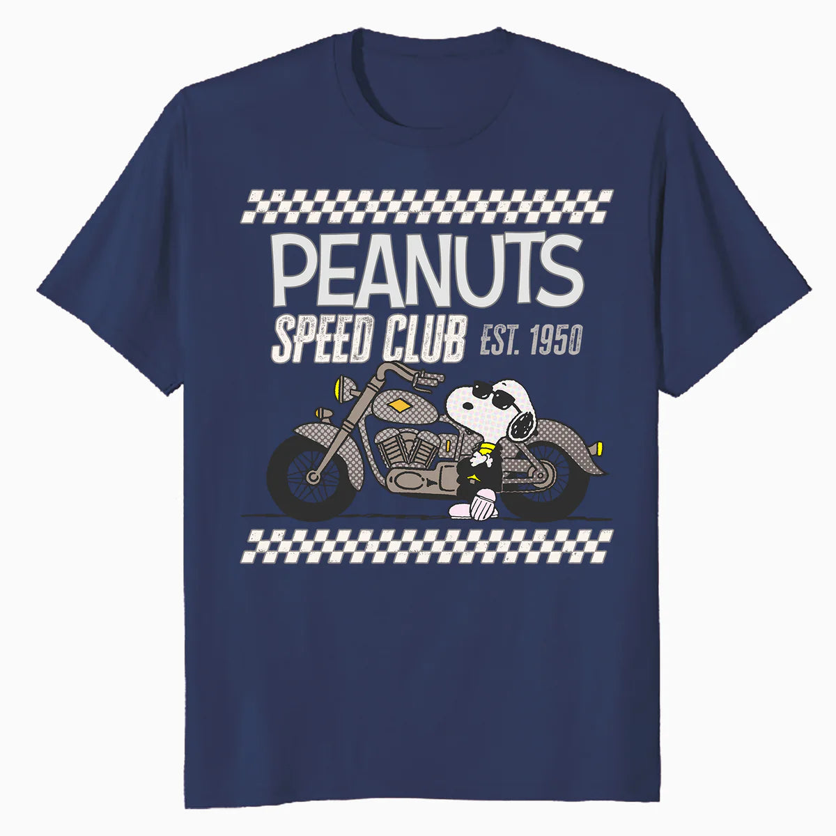 Peanuts Speed Bumps Snoopy Biker Club Racing Shades Retro Official Men's T-Shirt