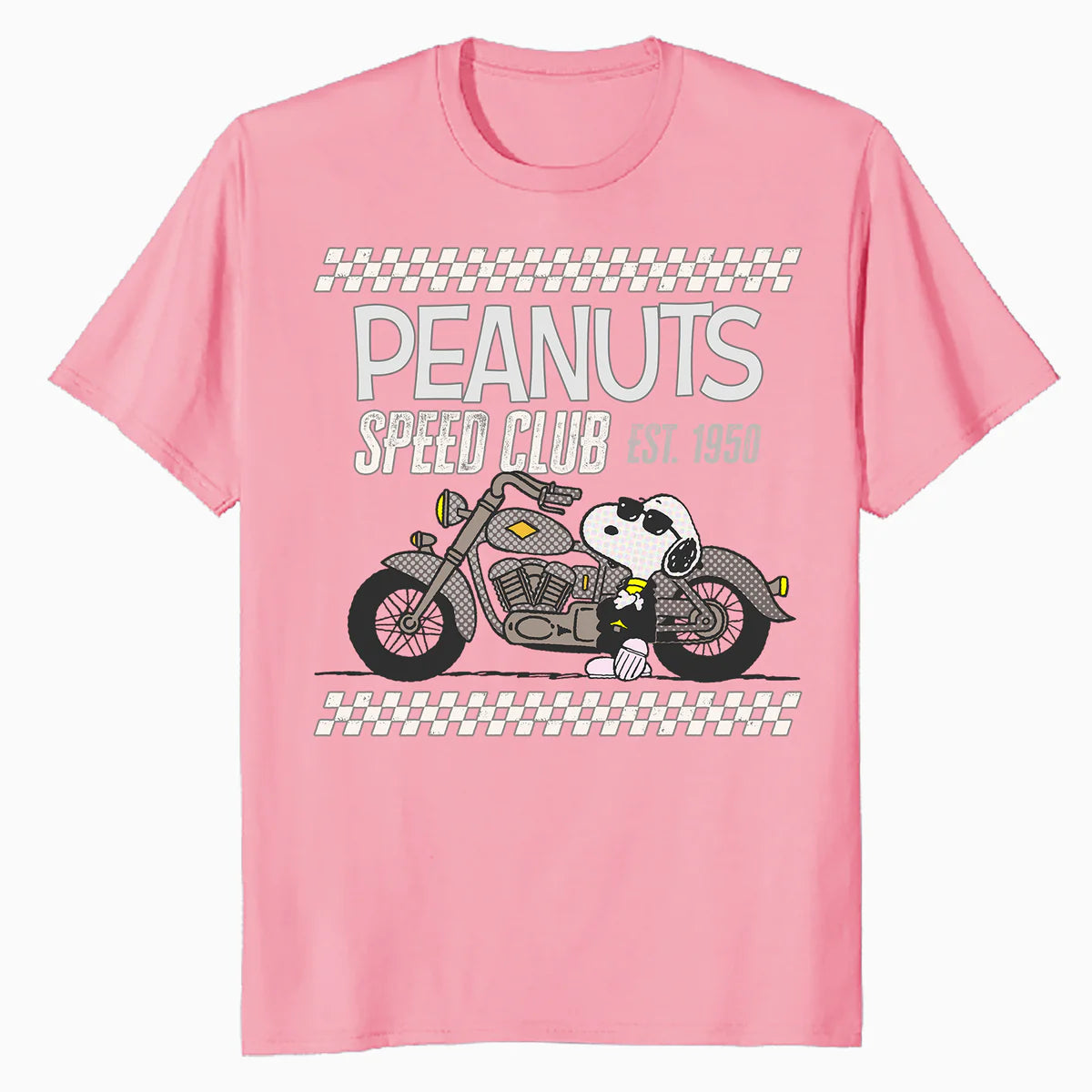 Peanuts Speed Bumps Snoopy Biker Club Racing Shades Retro Official Men's T-Shirt