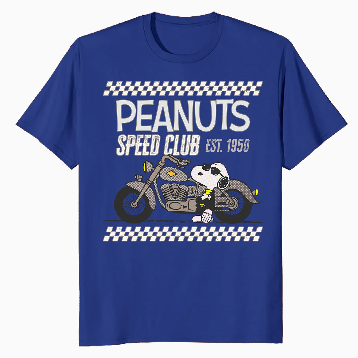 Peanuts Speed Bumps Snoopy Biker Club Racing Shades Retro Official Men's T-Shirt