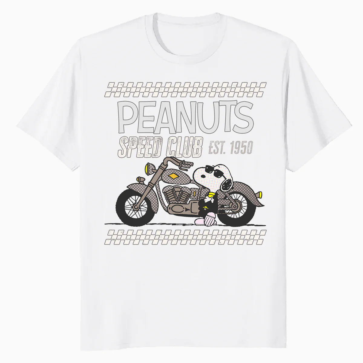 Peanuts Speed Bumps Snoopy Biker Club Racing Shades Retro Official Men's T-Shirt