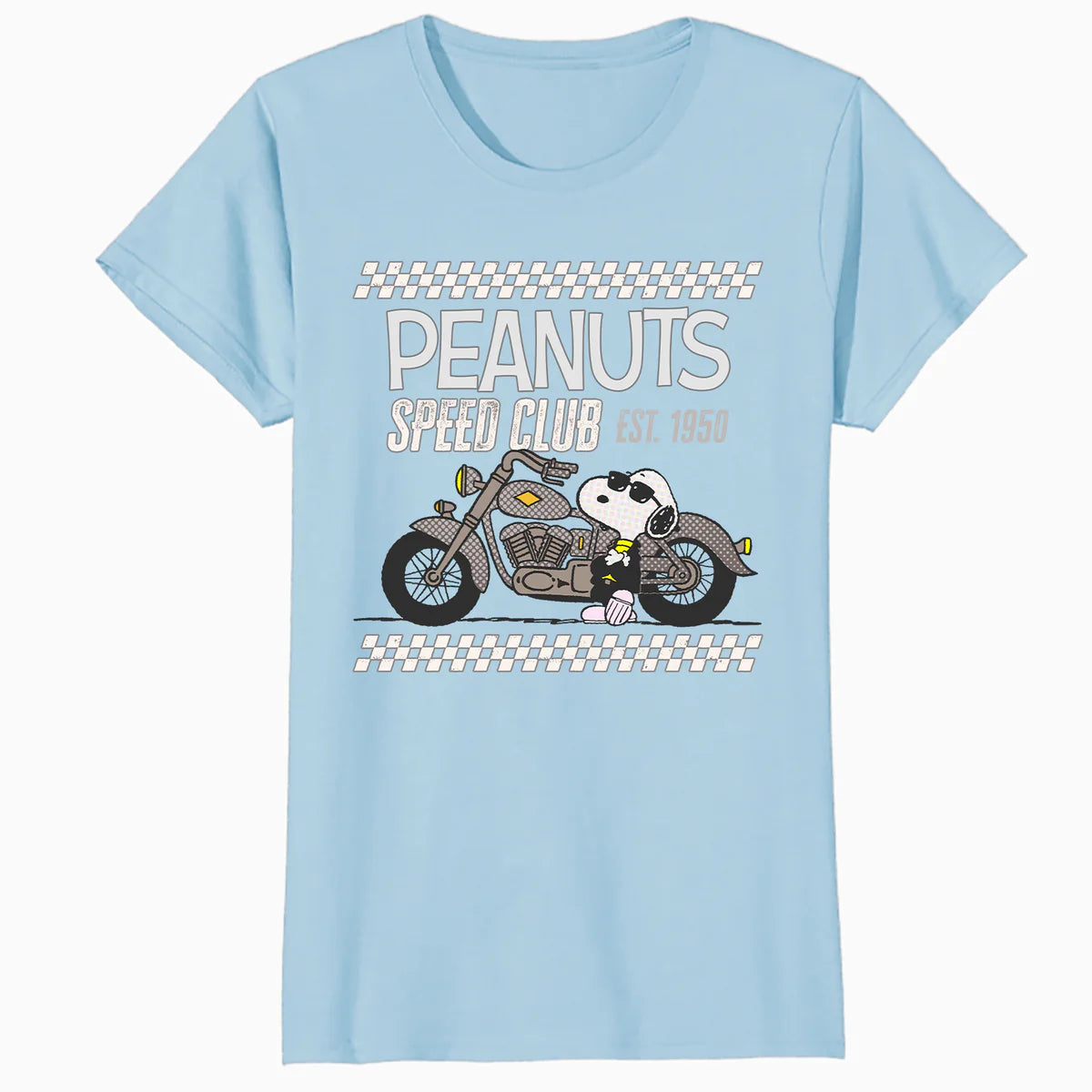 Peanuts Speed Bumps Snoopy Biker Club Racing Shades Retro Official Women's SKINNY FIT T-Shirt