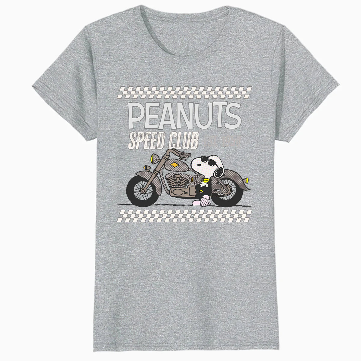 Peanuts Speed Bumps Snoopy Biker Club Racing Shades Retro Official Women's SKINNY FIT T-Shirt