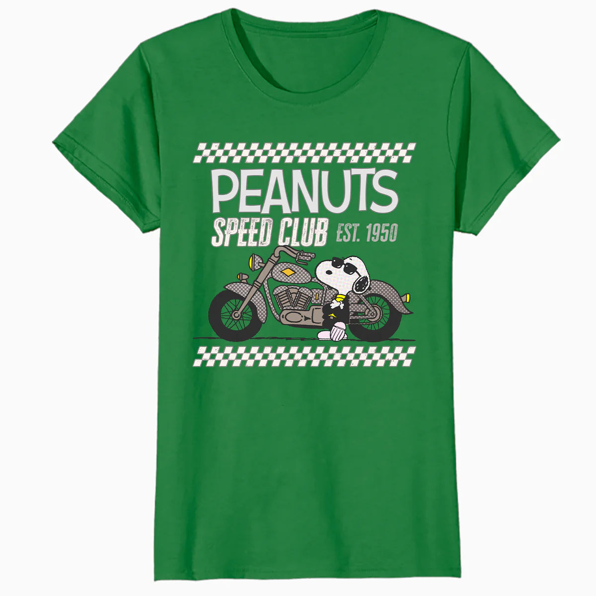Peanuts Speed Bumps Snoopy Biker Club Racing Shades Retro Official Women's SKINNY FIT T-Shirt