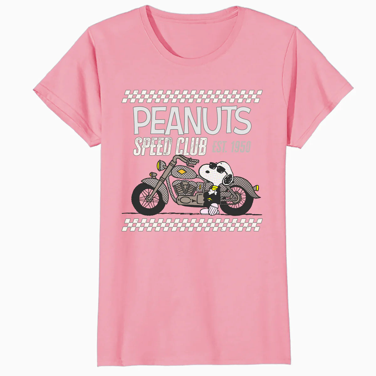 Peanuts Speed Bumps Snoopy Biker Club Racing Shades Retro Official Women's SKINNY FIT T-Shirt