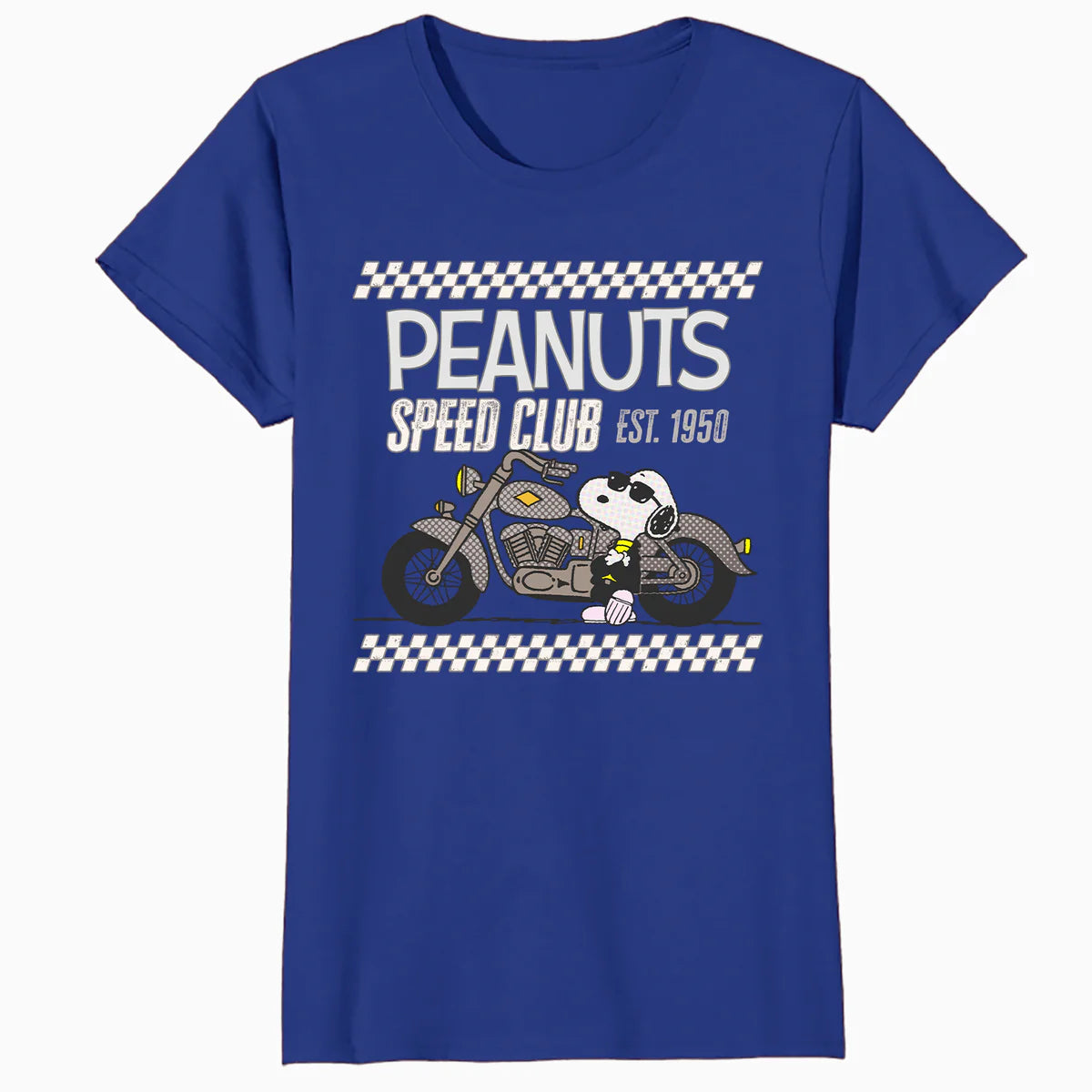 Peanuts Speed Bumps Snoopy Biker Club Racing Shades Retro Official Women's SKINNY FIT T-Shirt