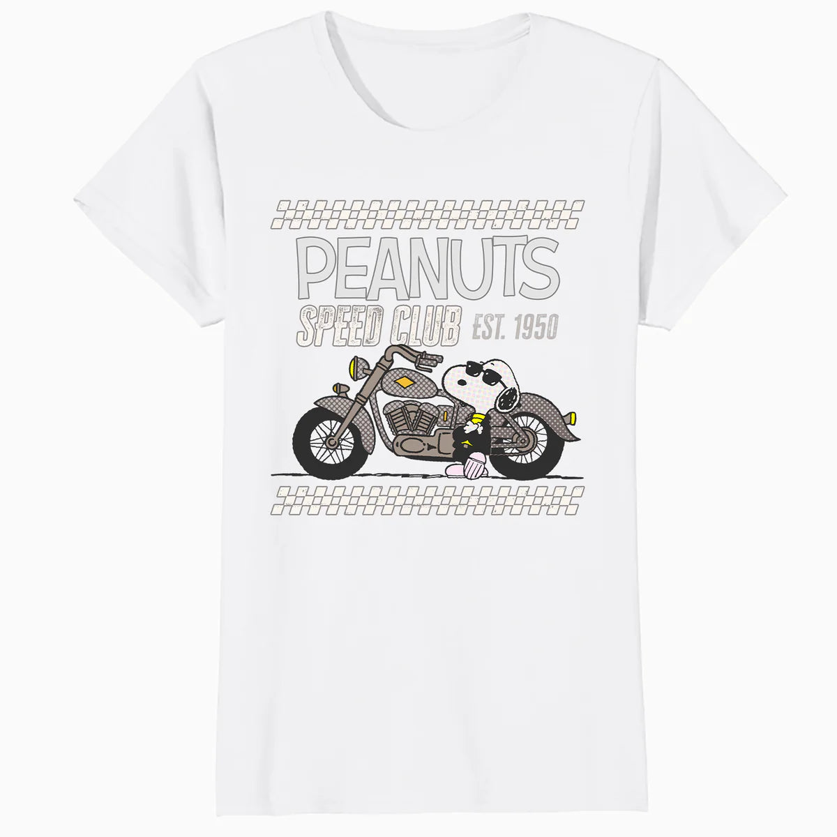 Peanuts Speed Bumps Snoopy Biker Club Racing Shades Retro Official Women's SKINNY FIT T-Shirt