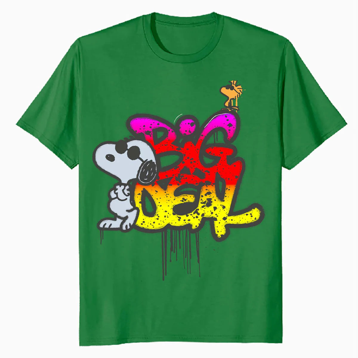 Peanuts Wyld Style Snoopy Woodstock Big Deal Graffiti Retro Official Men's T-Shirt