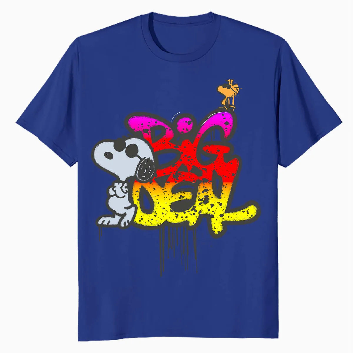 Peanuts Wyld Style Snoopy Woodstock Big Deal Graffiti Retro Official Men's T-Shirt