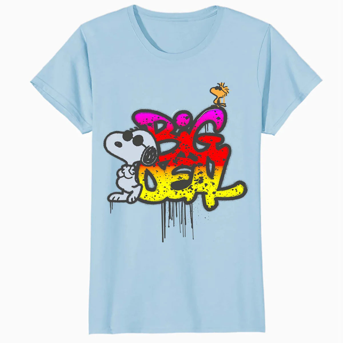 Peanuts Wyld Style Snoopy Woodstock Big Deal Graffiti Retro Official Women's SKINNY FIT T-Shirt