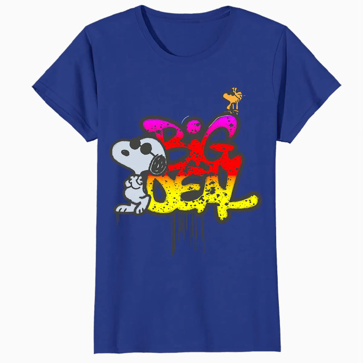 Peanuts Wyld Style Snoopy Woodstock Big Deal Graffiti Retro Official Women's SKINNY FIT T-Shirt
