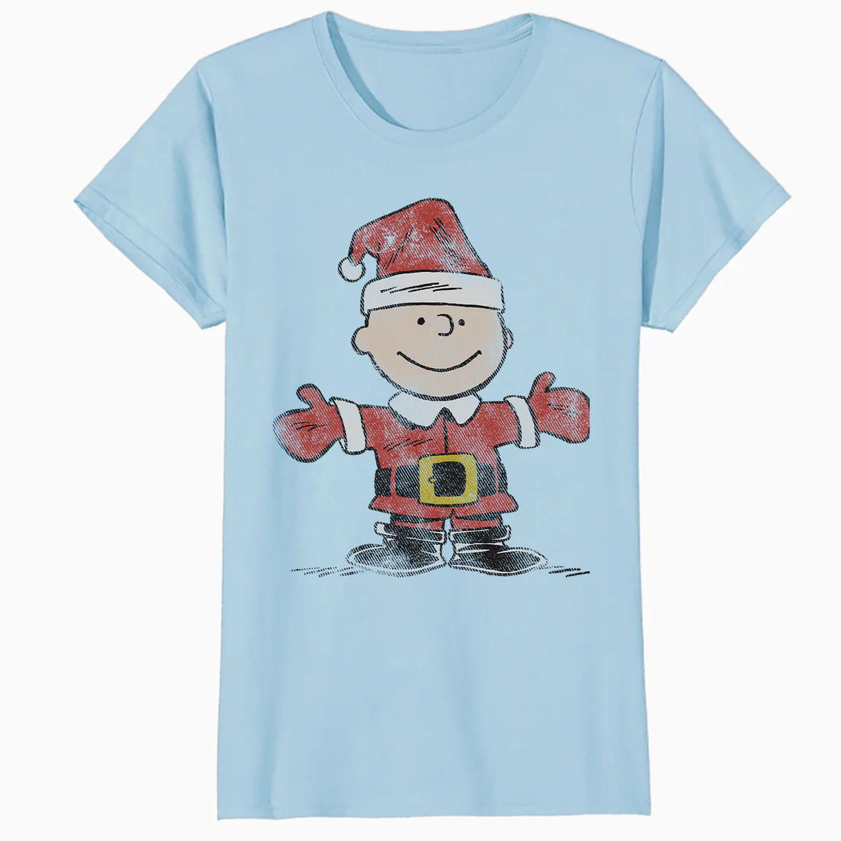 Peanuts Xmas Retro Charlie Brown Santa Vintage 80s 90s Party Official Women's SKINNY FIT T-Shirt