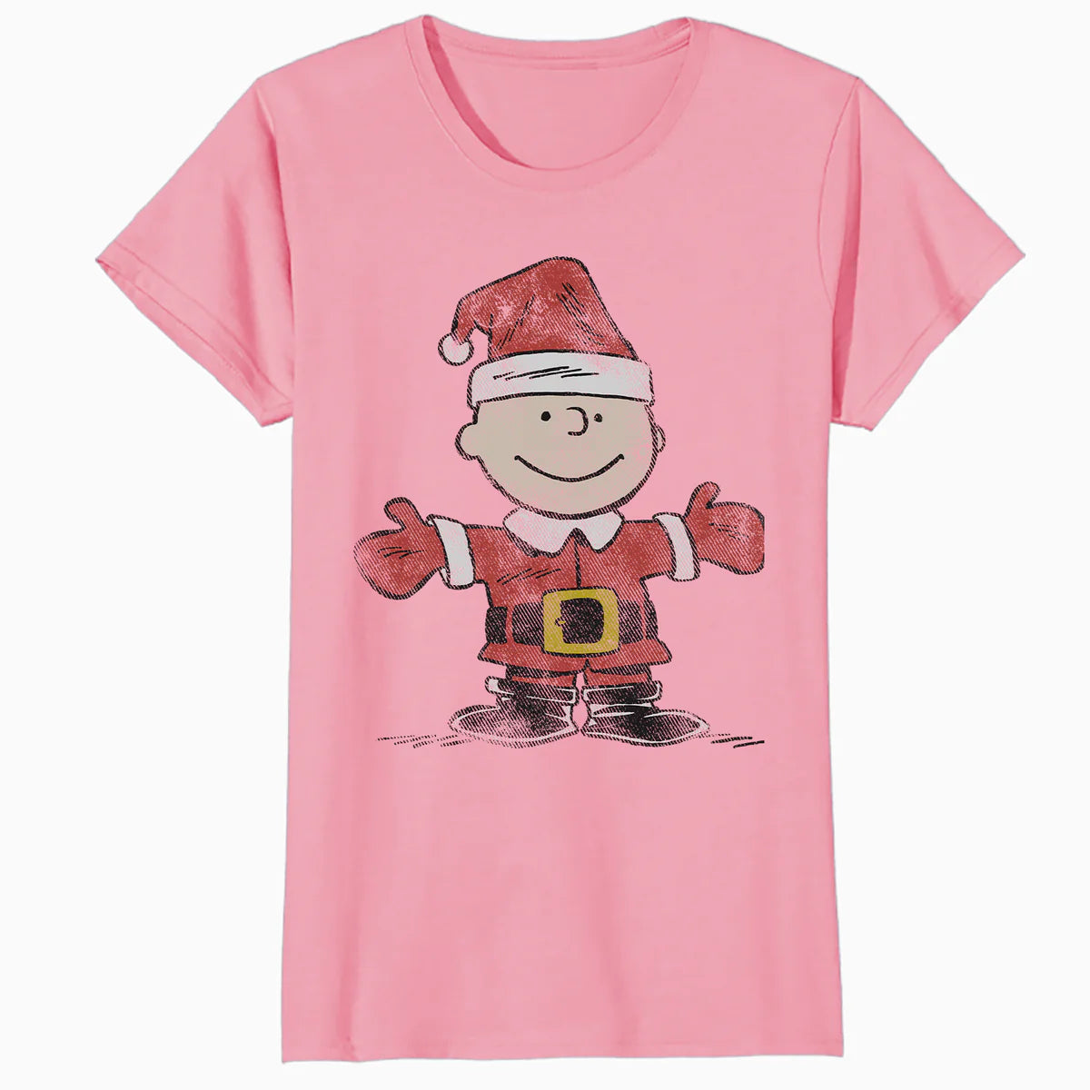 Peanuts Xmas Retro Charlie Brown Santa Vintage 80s 90s Party Official Women's SKINNY FIT T-Shirt
