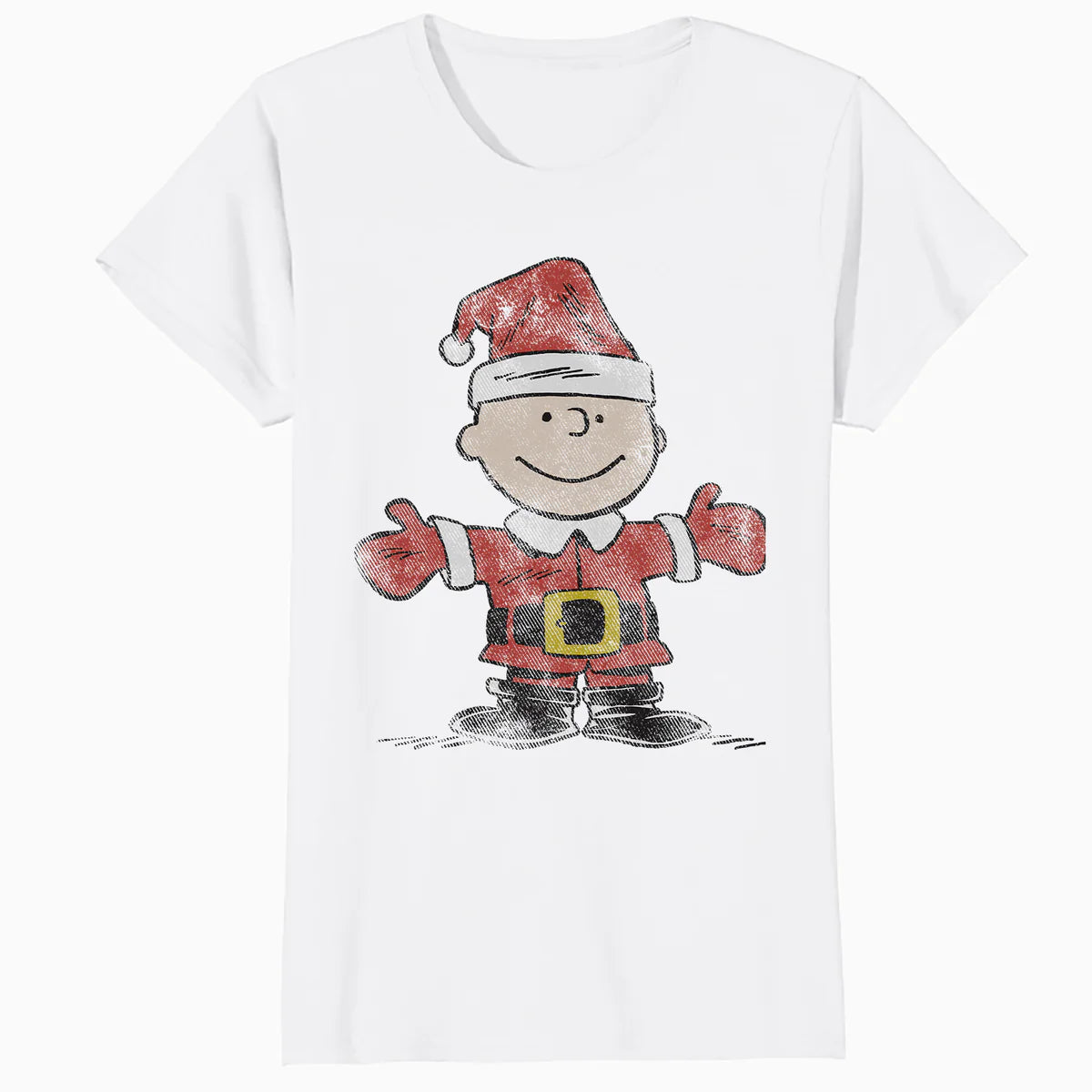Peanuts Xmas Retro Charlie Brown Santa Vintage 80s 90s Party Official Women's SKINNY FIT T-Shirt