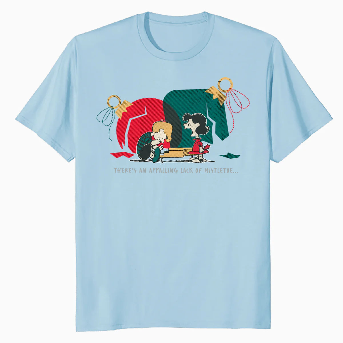Peanuts Xmas Sally Schroeder Mistletoe Kiss Piano Christmas Official Men's T-Shirt