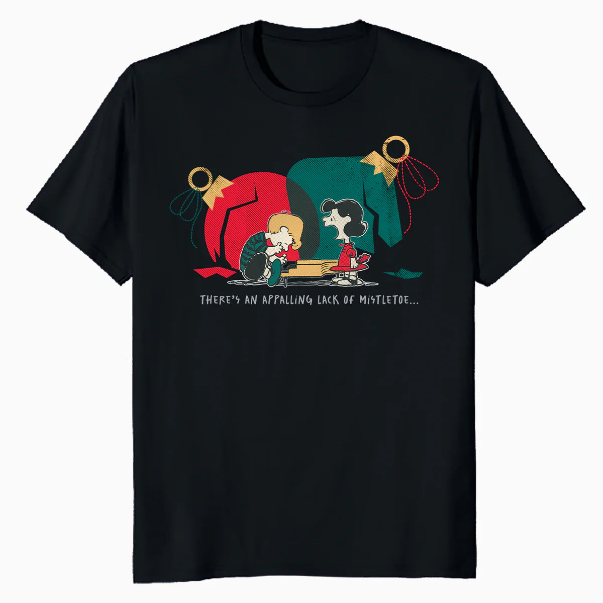 Peanuts Xmas Sally Schroeder Mistletoe Kiss Piano Christmas Official Men's T-Shirt
