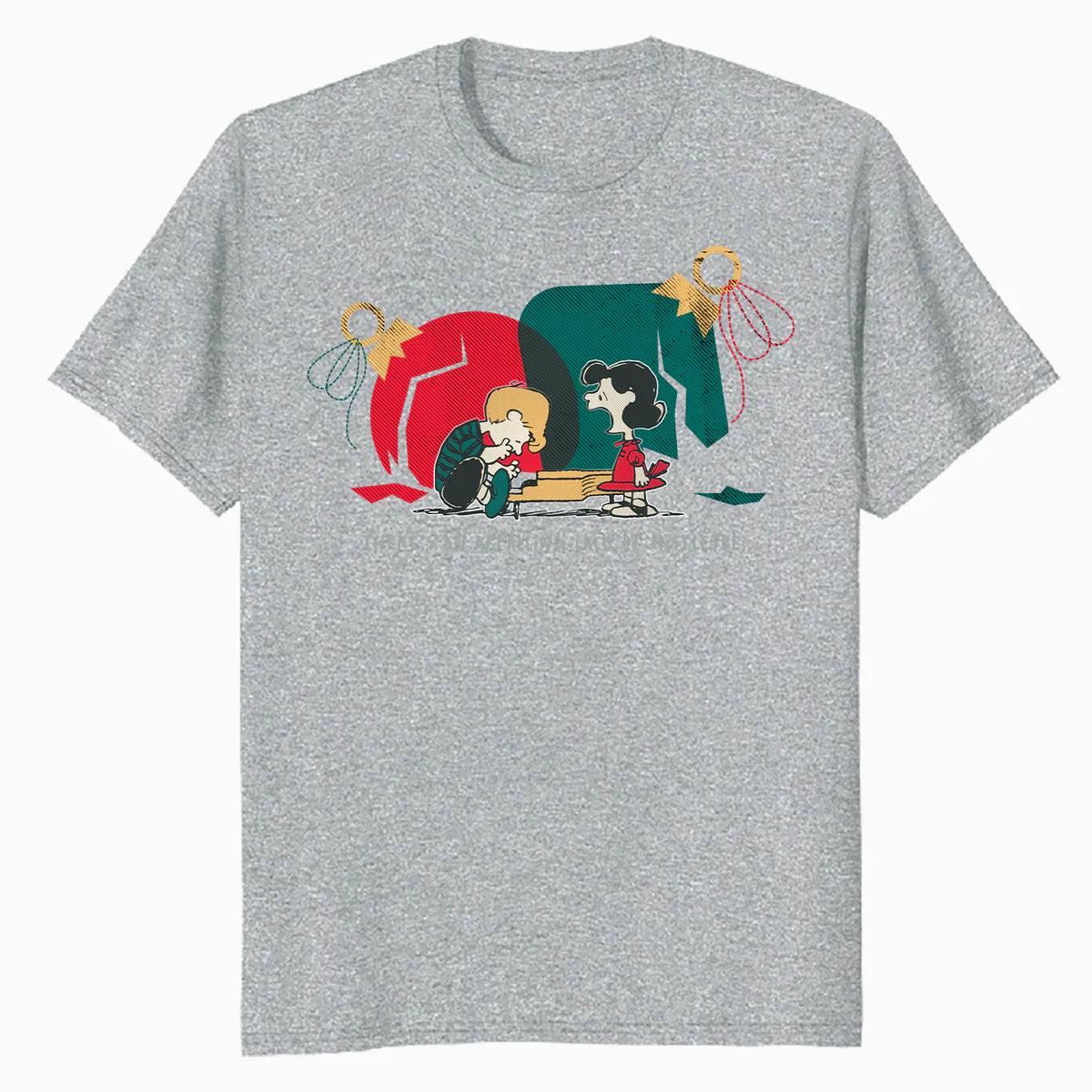Peanuts Xmas Sally Schroeder Mistletoe Kiss Piano Christmas Official Men's T-Shirt