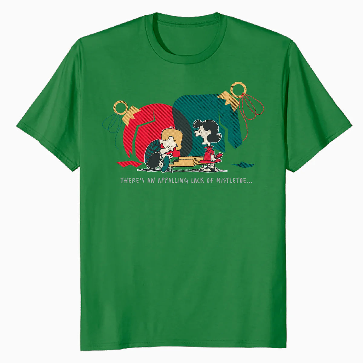 Peanuts Xmas Sally Schroeder Mistletoe Kiss Piano Christmas Official Men's T-Shirt