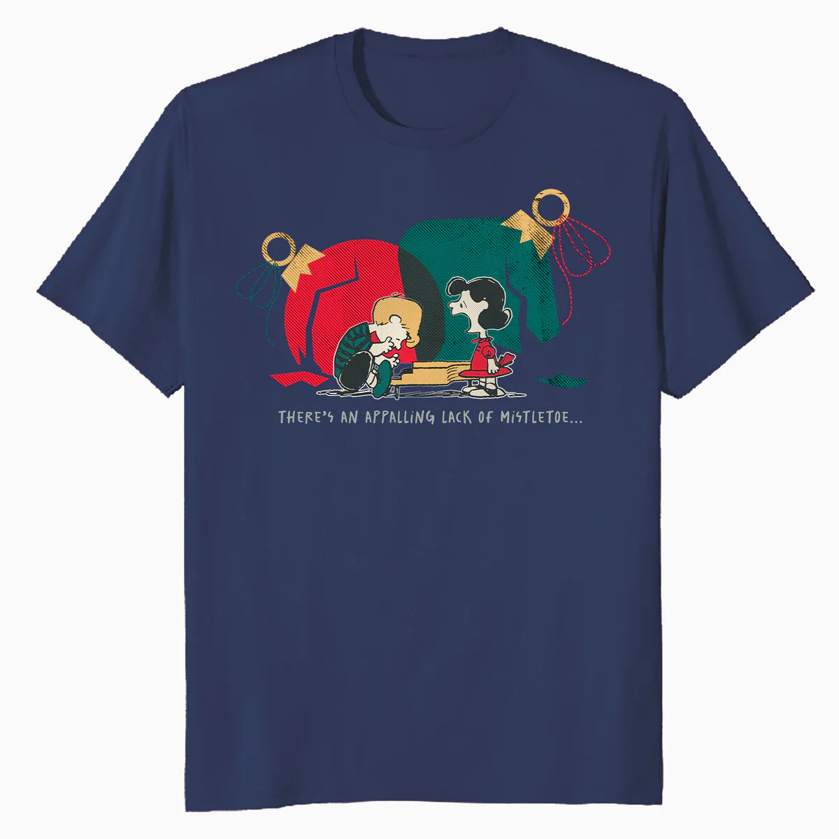 Peanuts Xmas Sally Schroeder Mistletoe Kiss Piano Christmas Official Men's T-Shirt