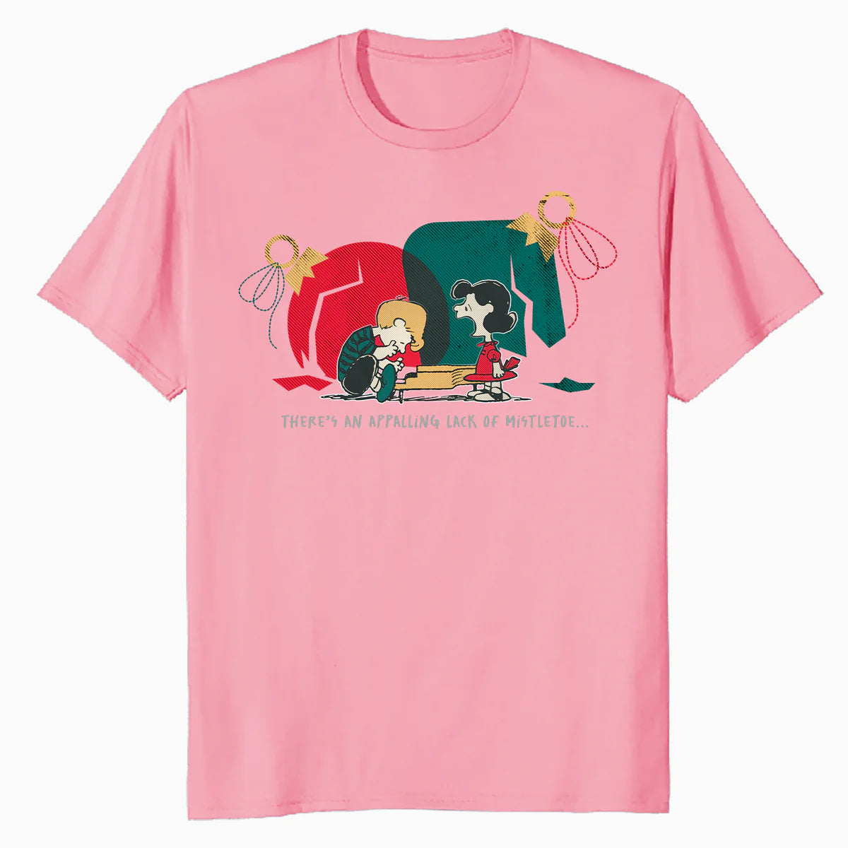 Peanuts Xmas Sally Schroeder Mistletoe Kiss Piano Christmas Official Men's T-Shirt