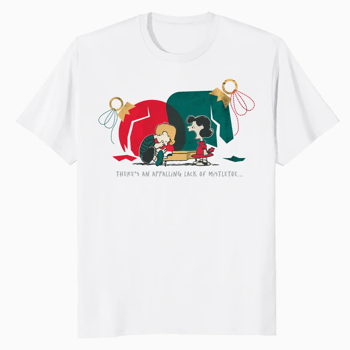 Peanuts Xmas Sally Schroeder Mistletoe Kiss Piano Christmas Official Men's T-Shirt