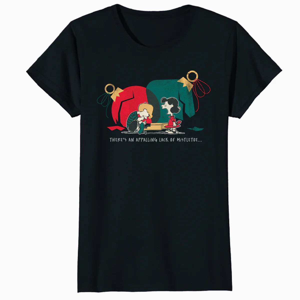 Peanuts Xmas Sally Schroeder Mistletoe Kiss Piano Christmas Official Women's T-Shirt